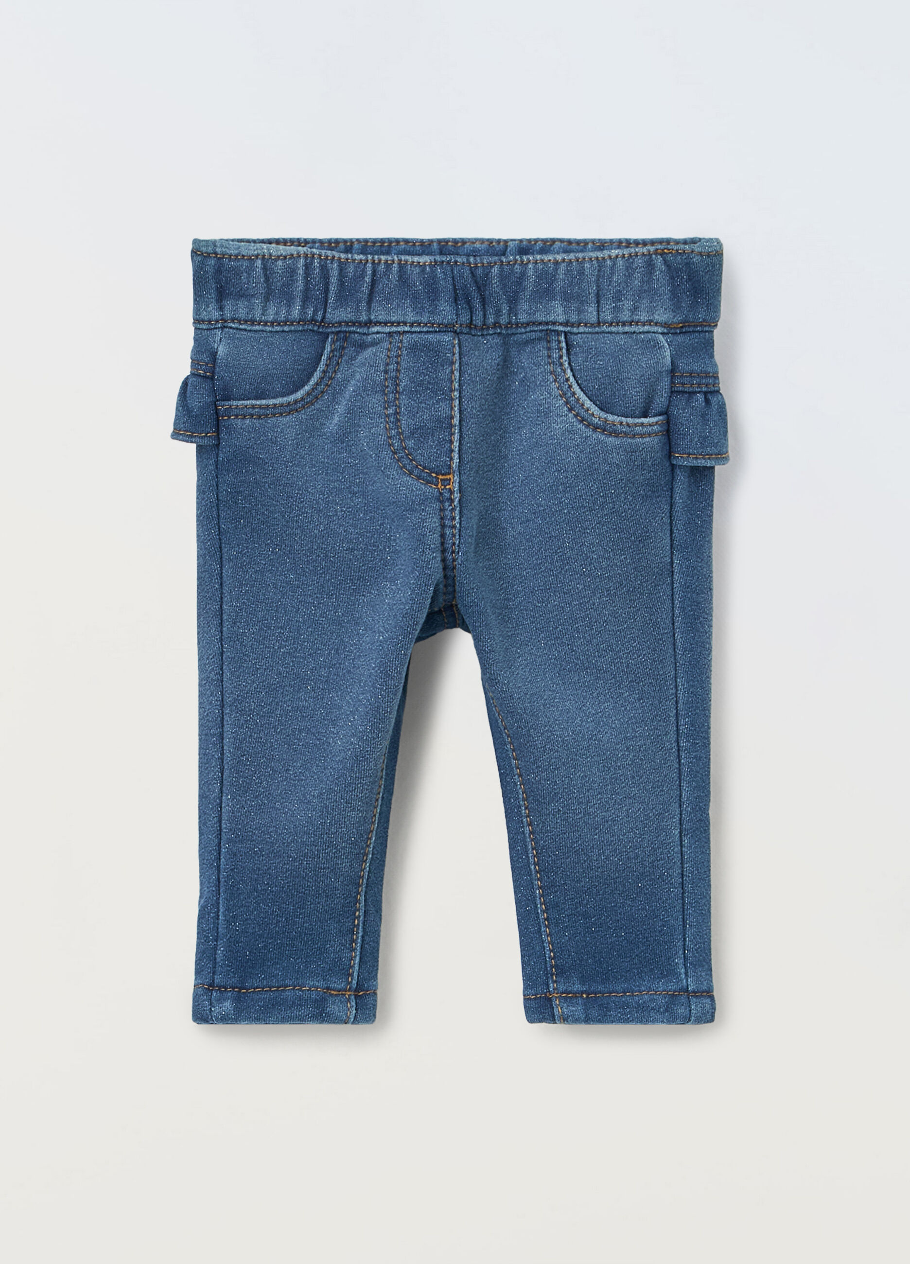 Jeggings in misto cotone con filo lurex neonata_0