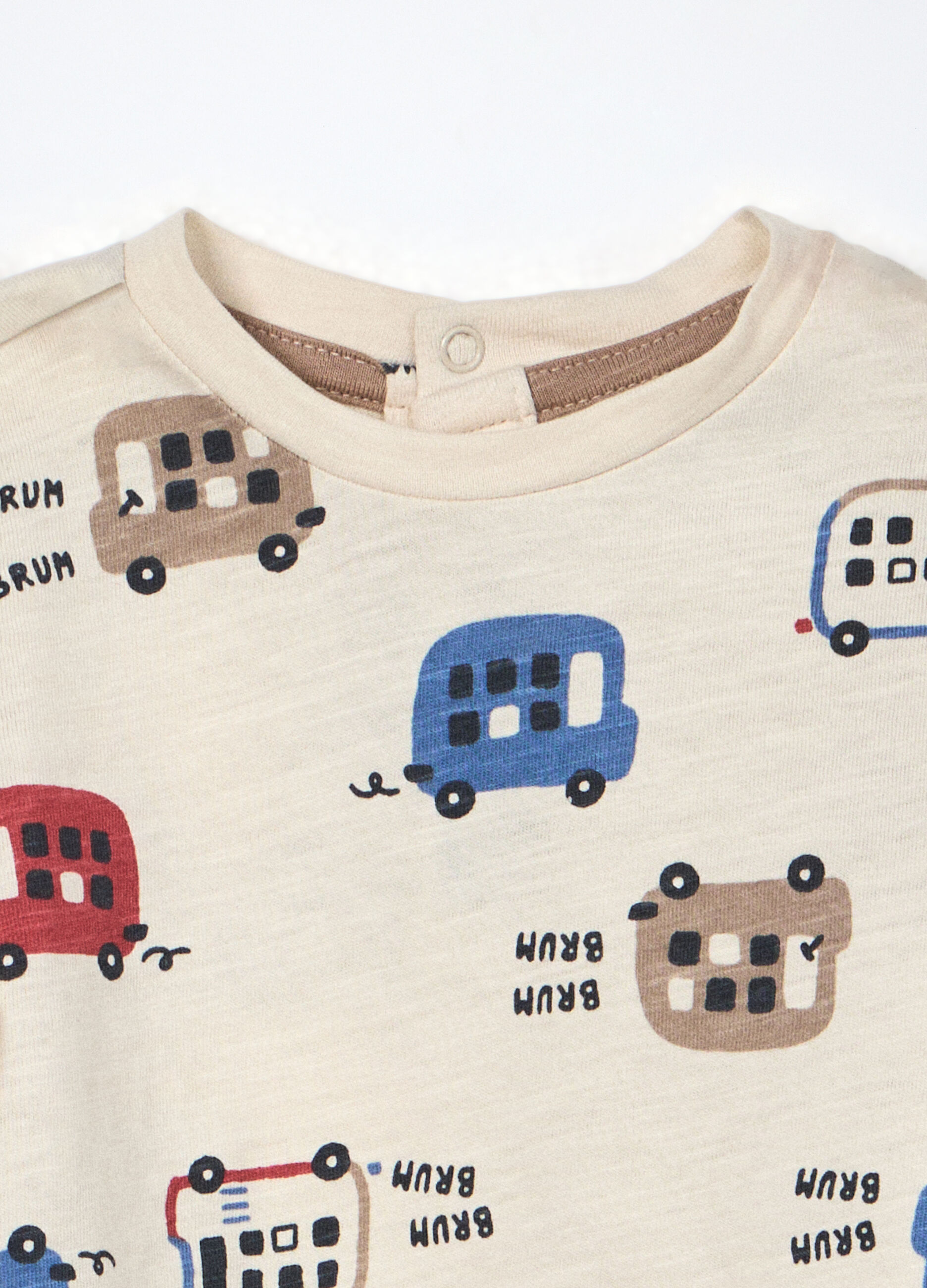 T-shirt a maniche lunghe in puro cotone neonato_2