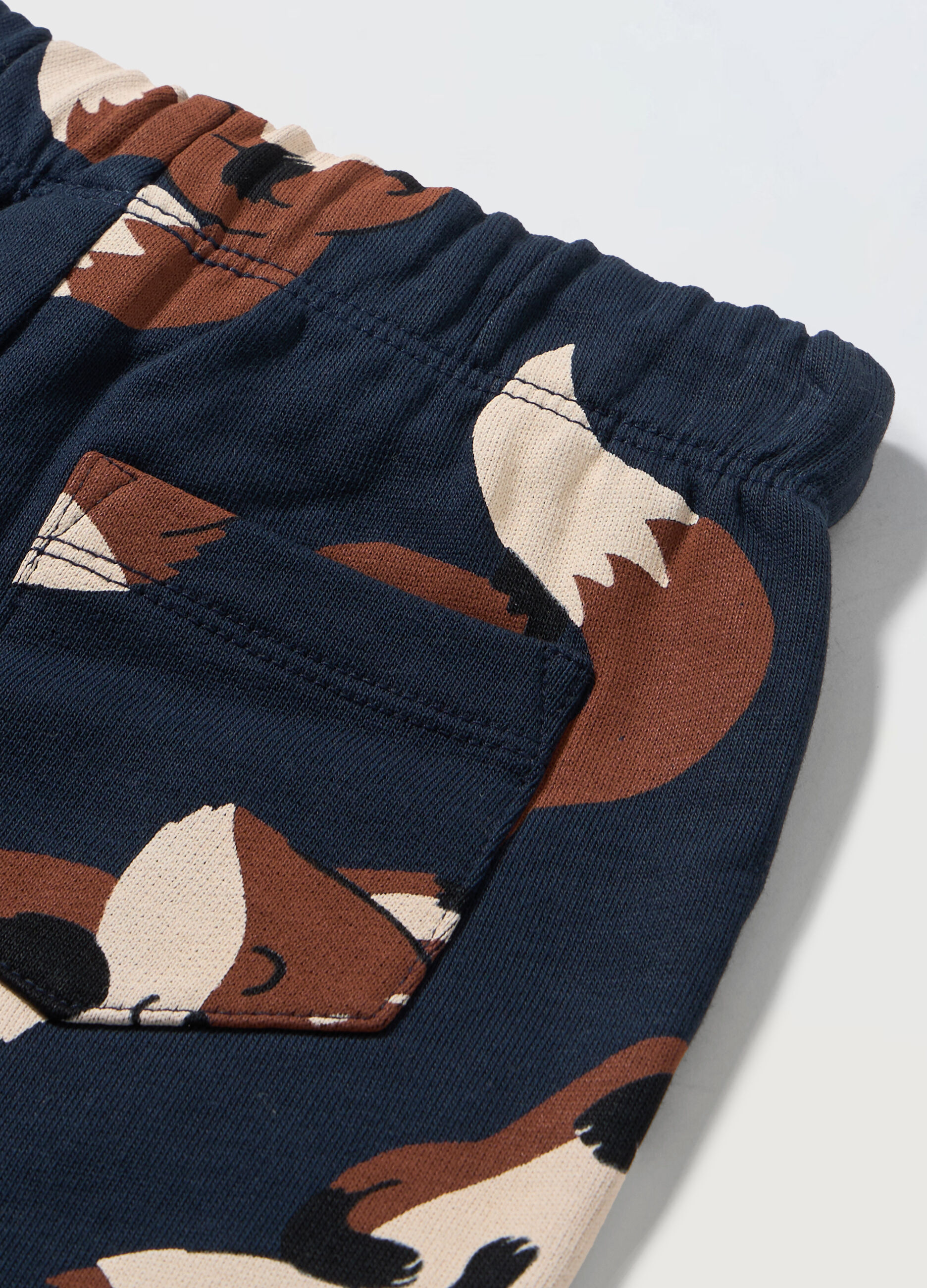 Jogger in puro cotone fleece neonato_1