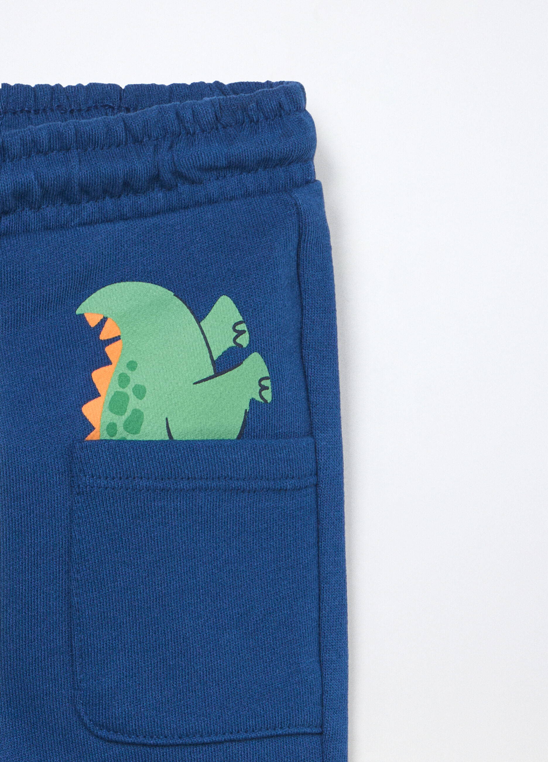 Jogger in french terry di puro cotone neonato_2