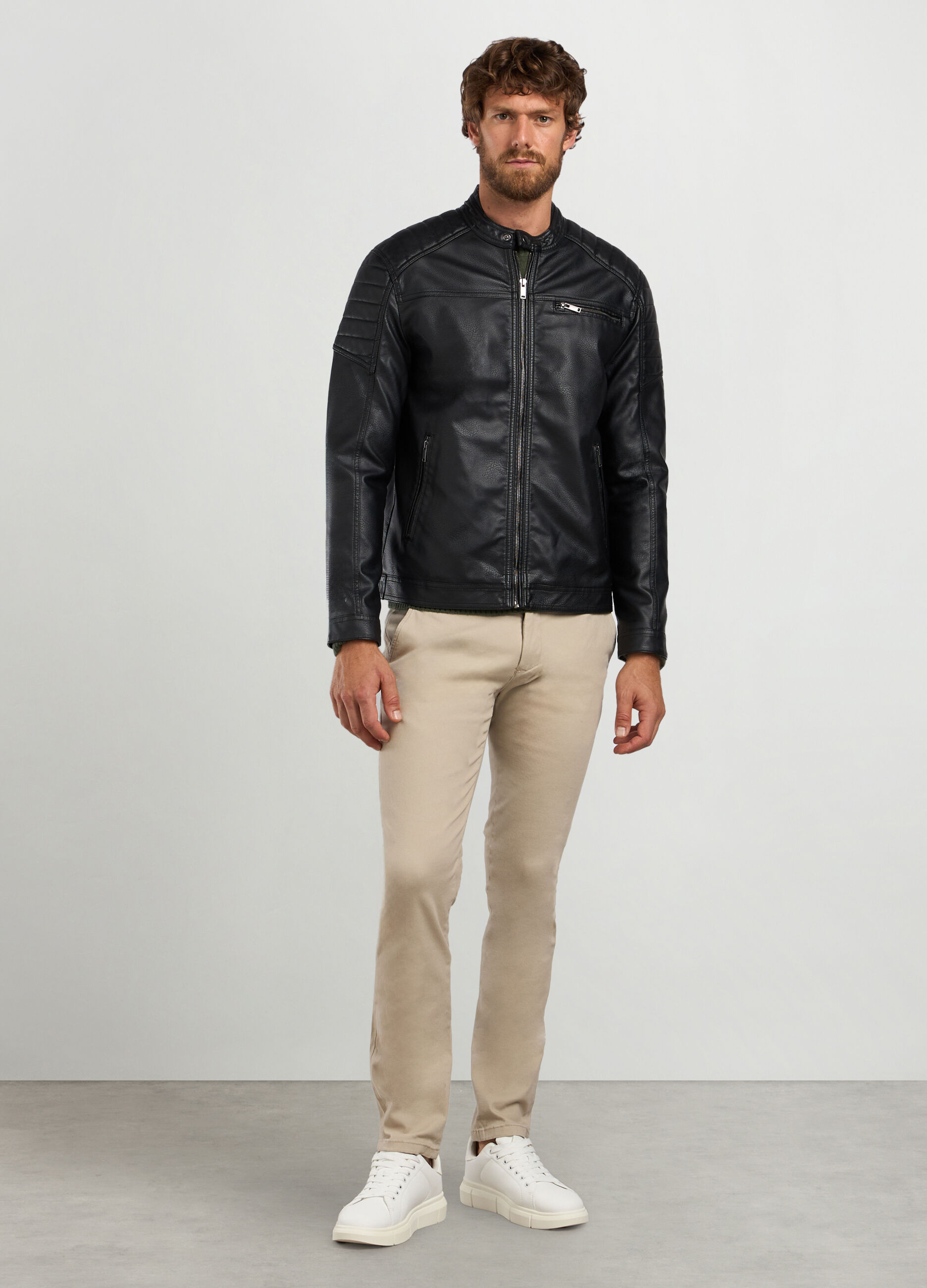 Giacca biker in ECOpelle uomo_0