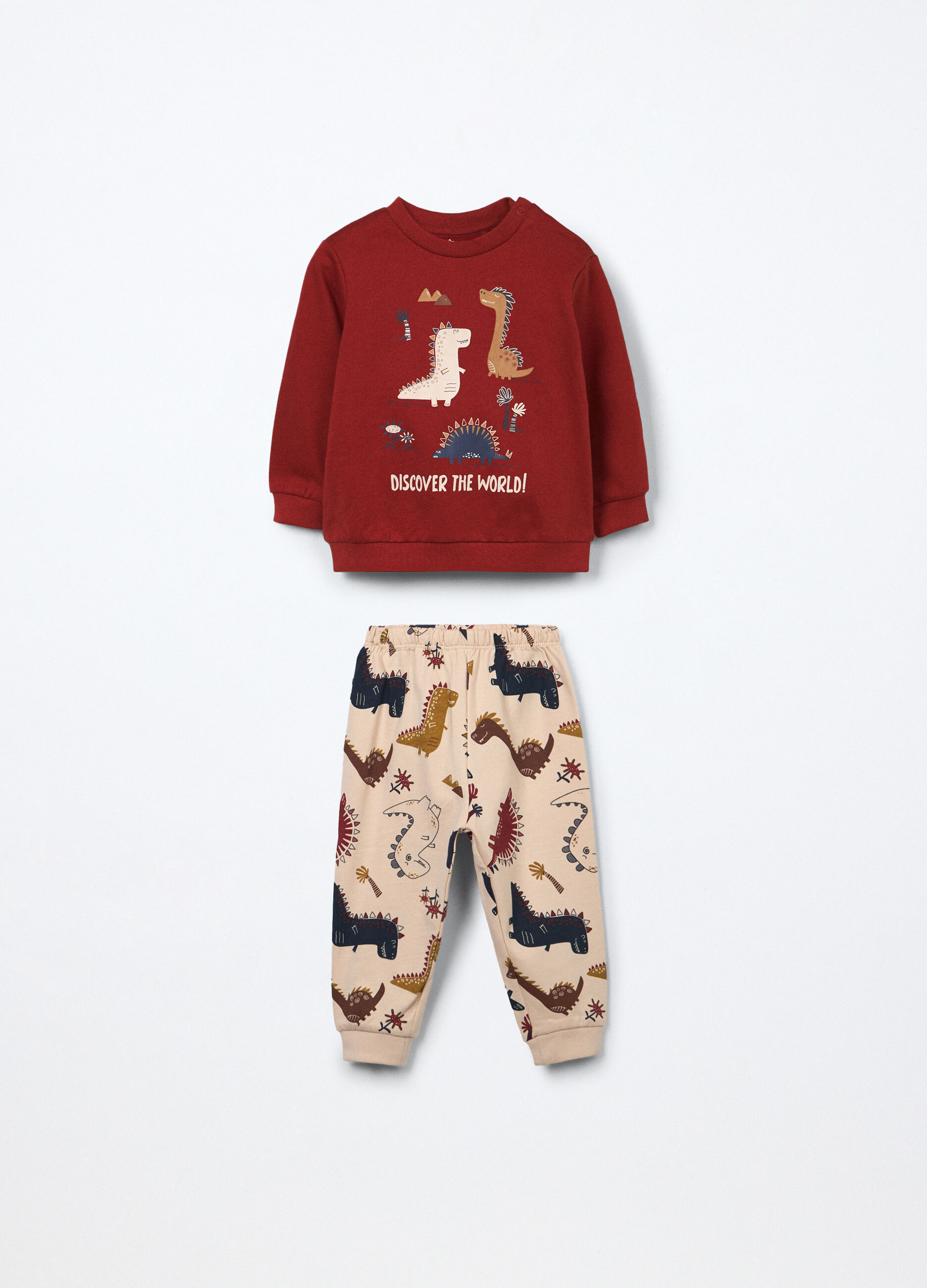 Set pigiama lungo in cotone fleece neonato_0