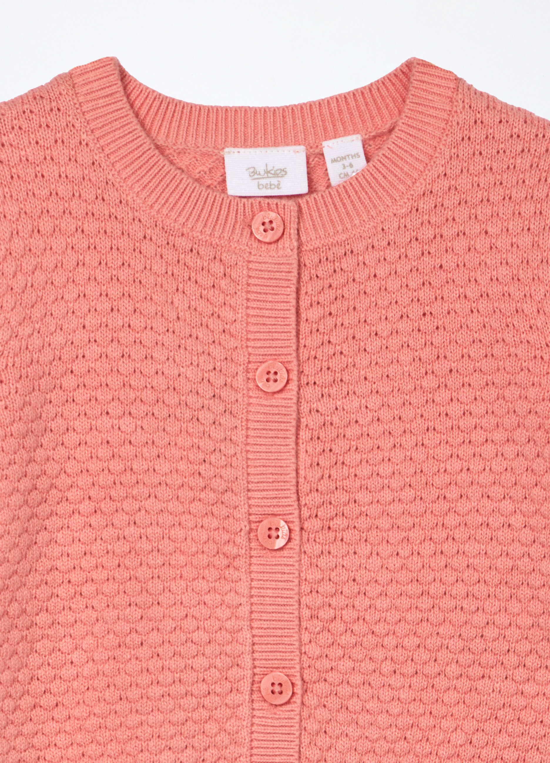 Cardigan tricot in puro cotone neonata_2