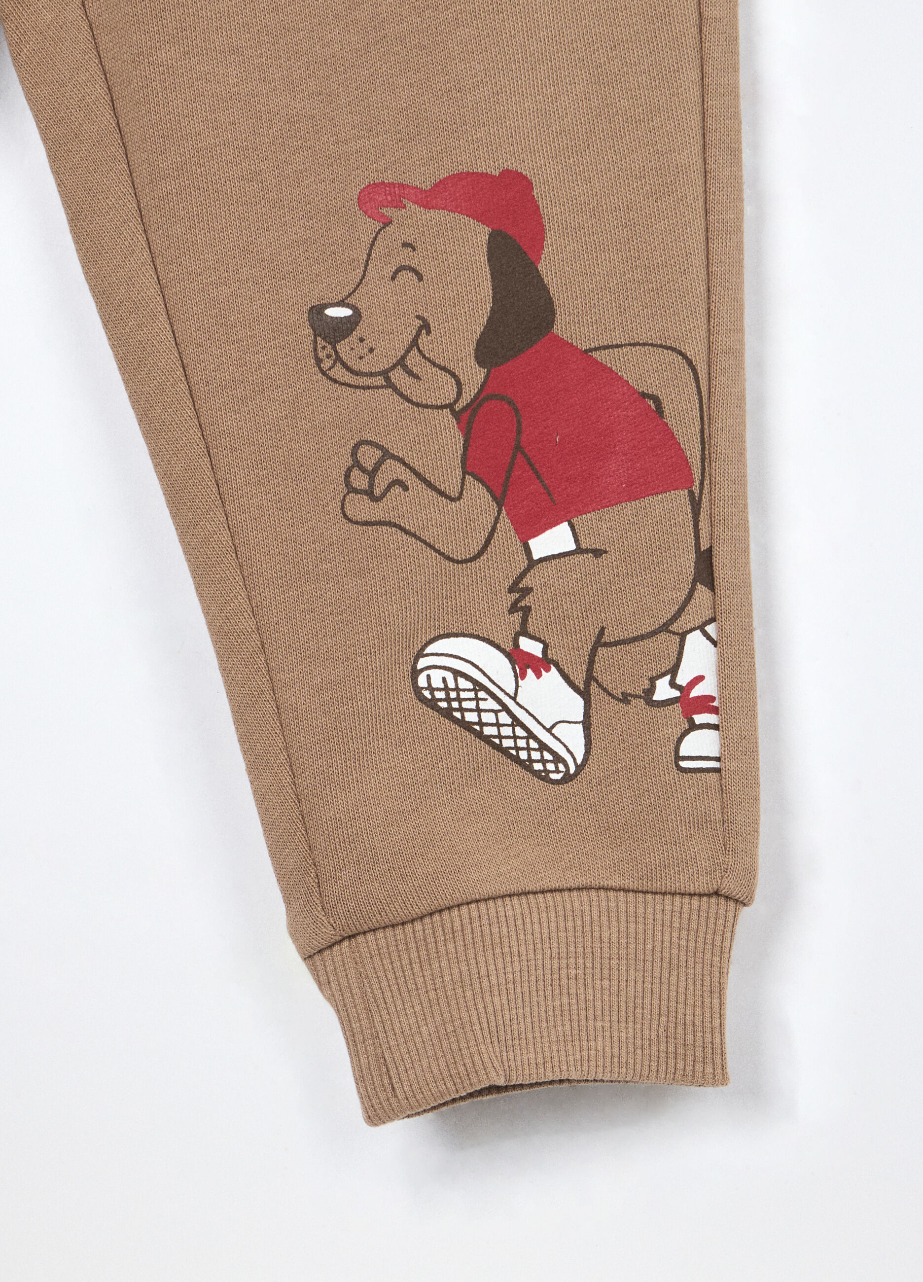 Jogger in french terry di puro cotone neonato_2