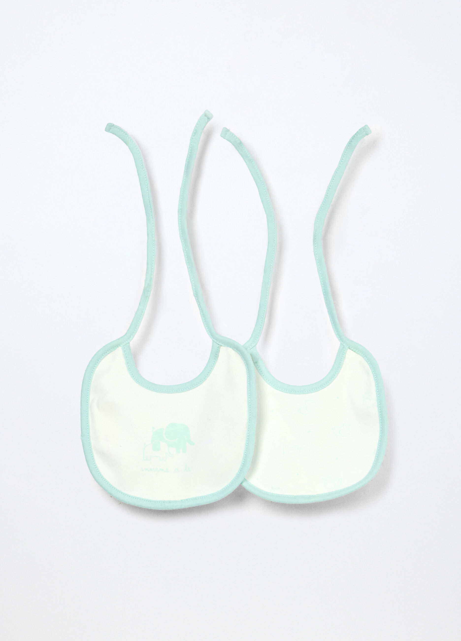 Pack 2 bavaglini in interlock di puro cotone _0