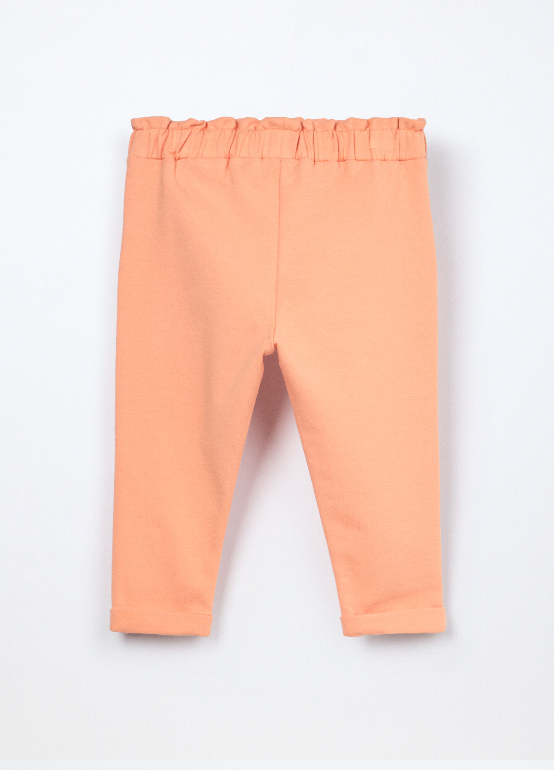 Jogger in french terry di cotone stretch neonata_1
