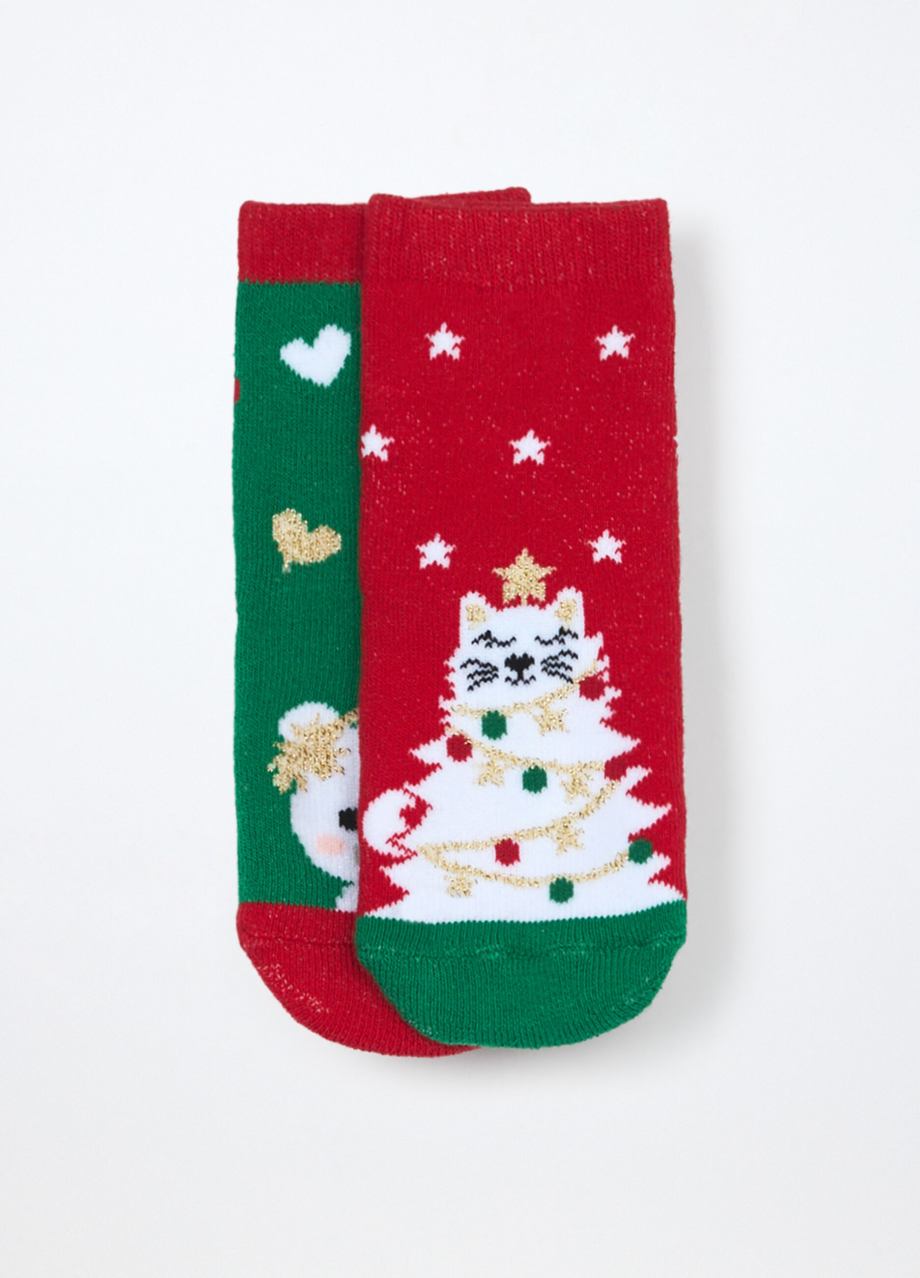 Pack 2 calzini antiscivolo in spugna misto cotone_0