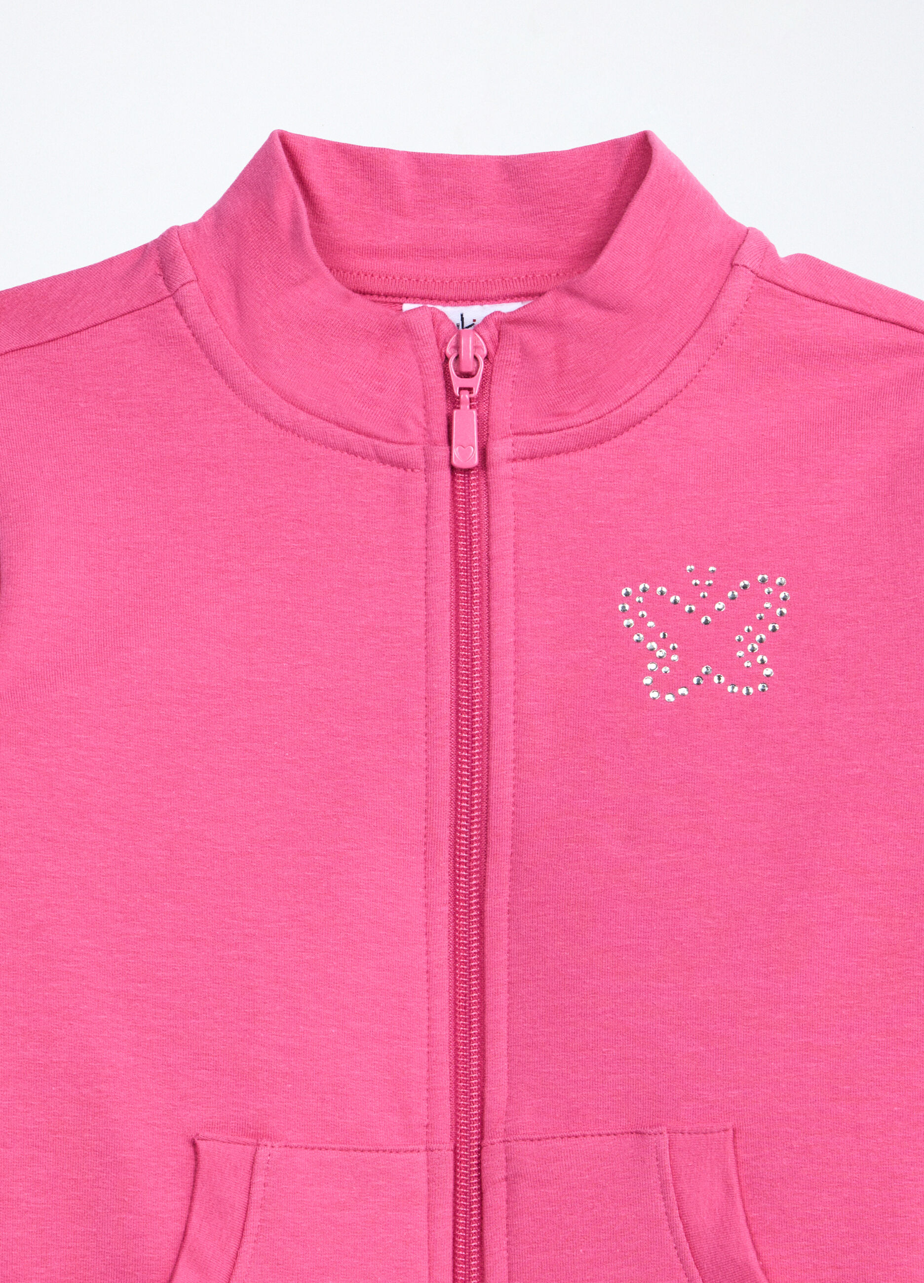 Felpa in french terry di cotone stretch bambina_2