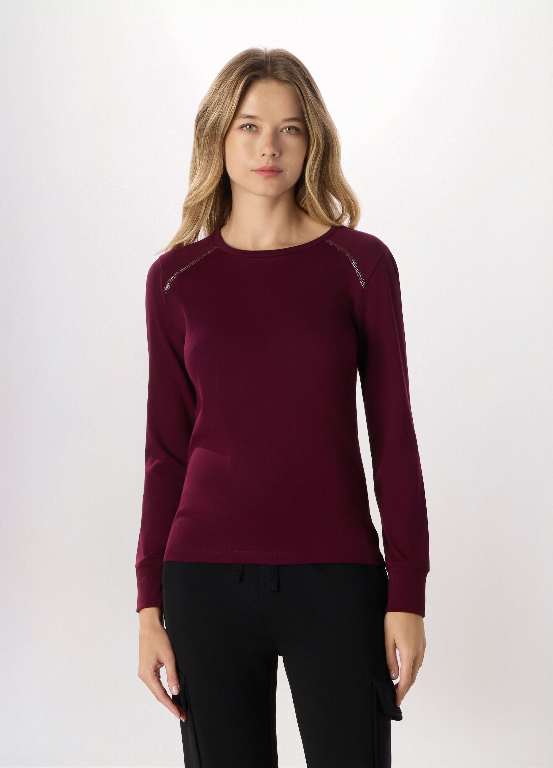 T-shirt in cotone stretch Holistic fitness donna_0
