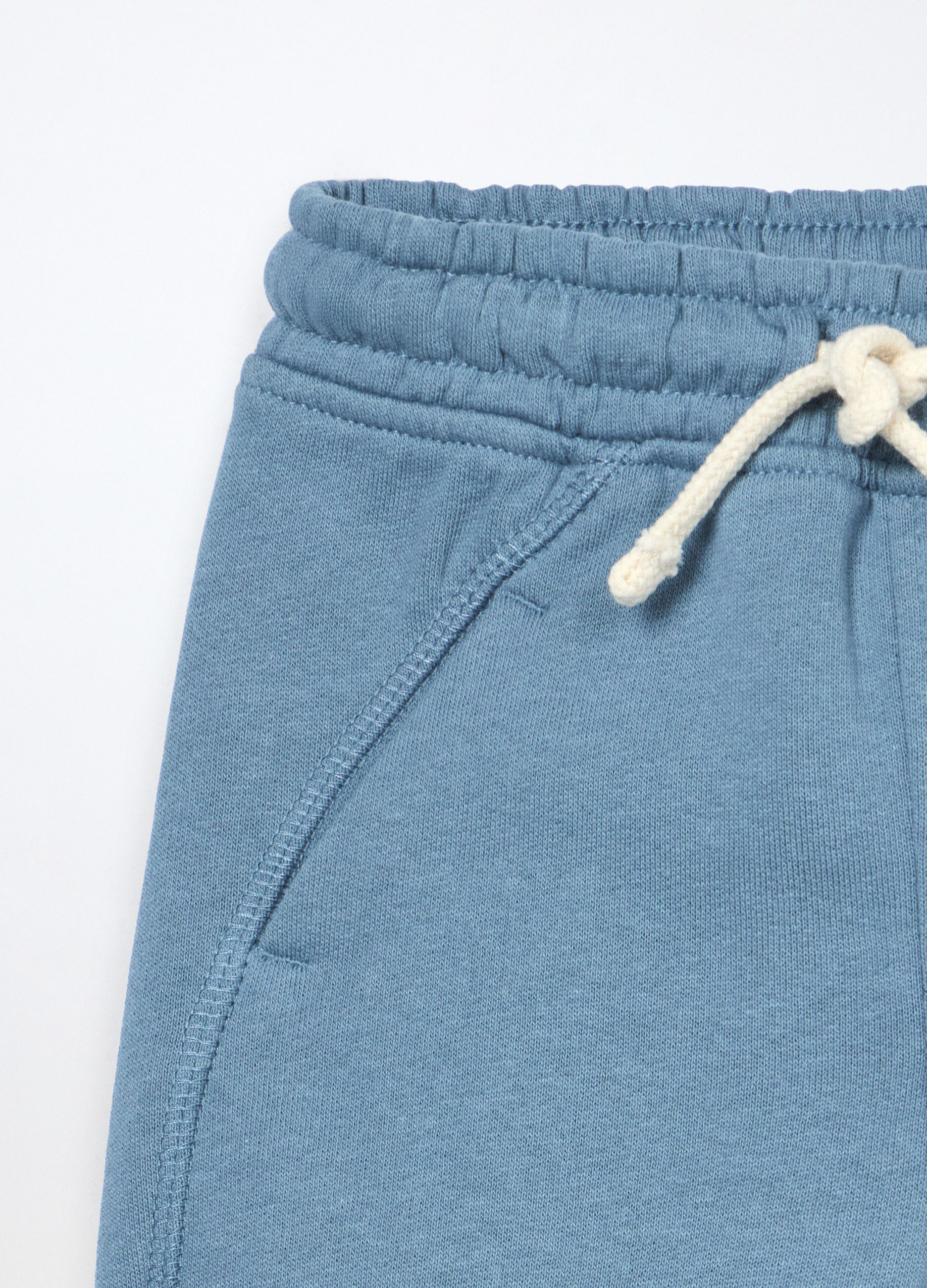 Jogger in french terry di puro cotone neonato_2