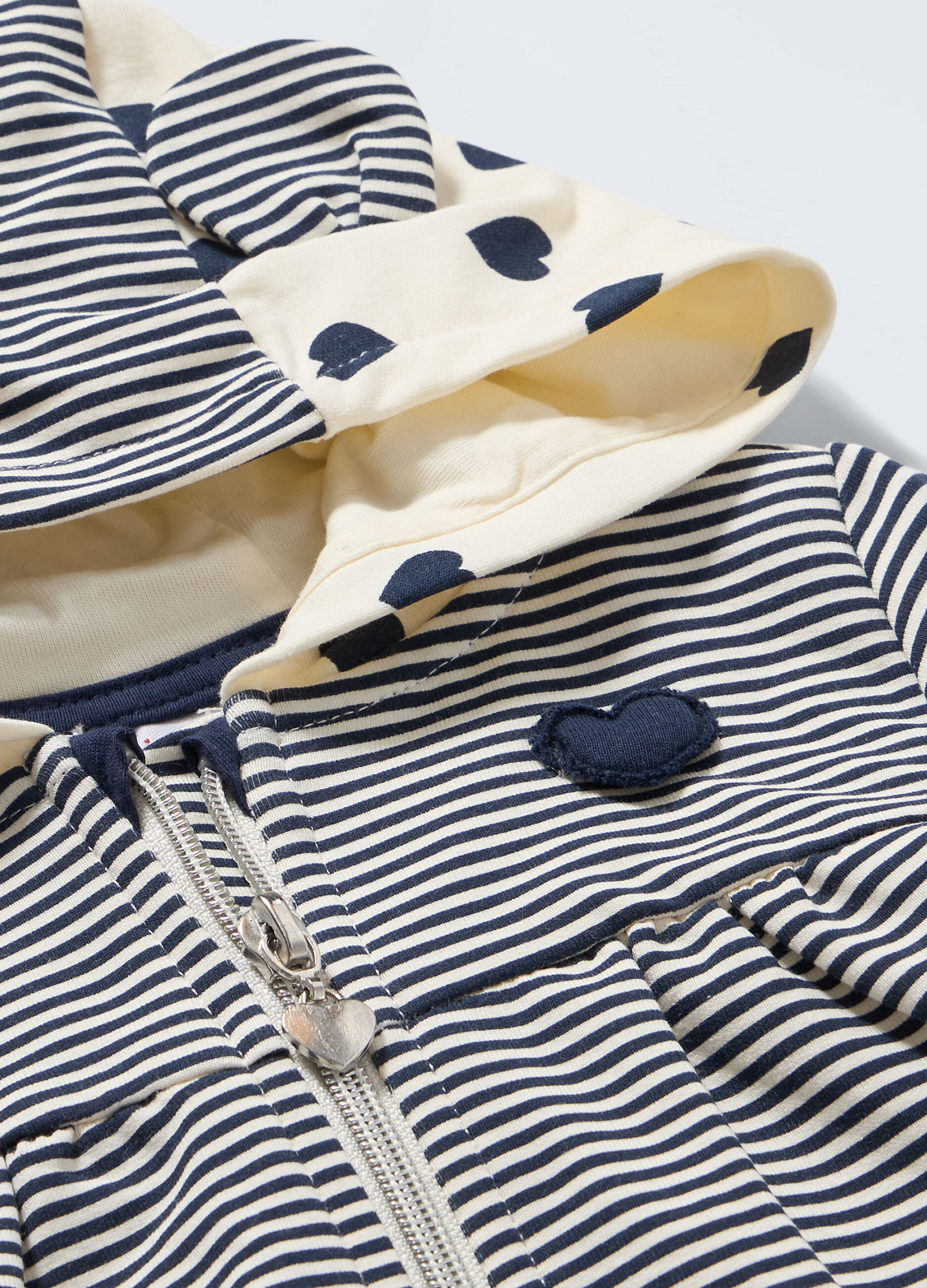 Felpa con zip e cappuccio neonata_1