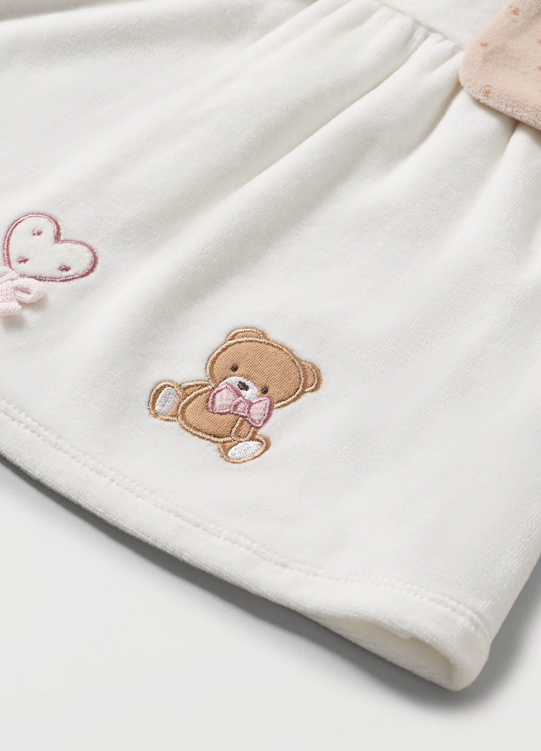 Vestito velour con cardigan applicato neonata_1