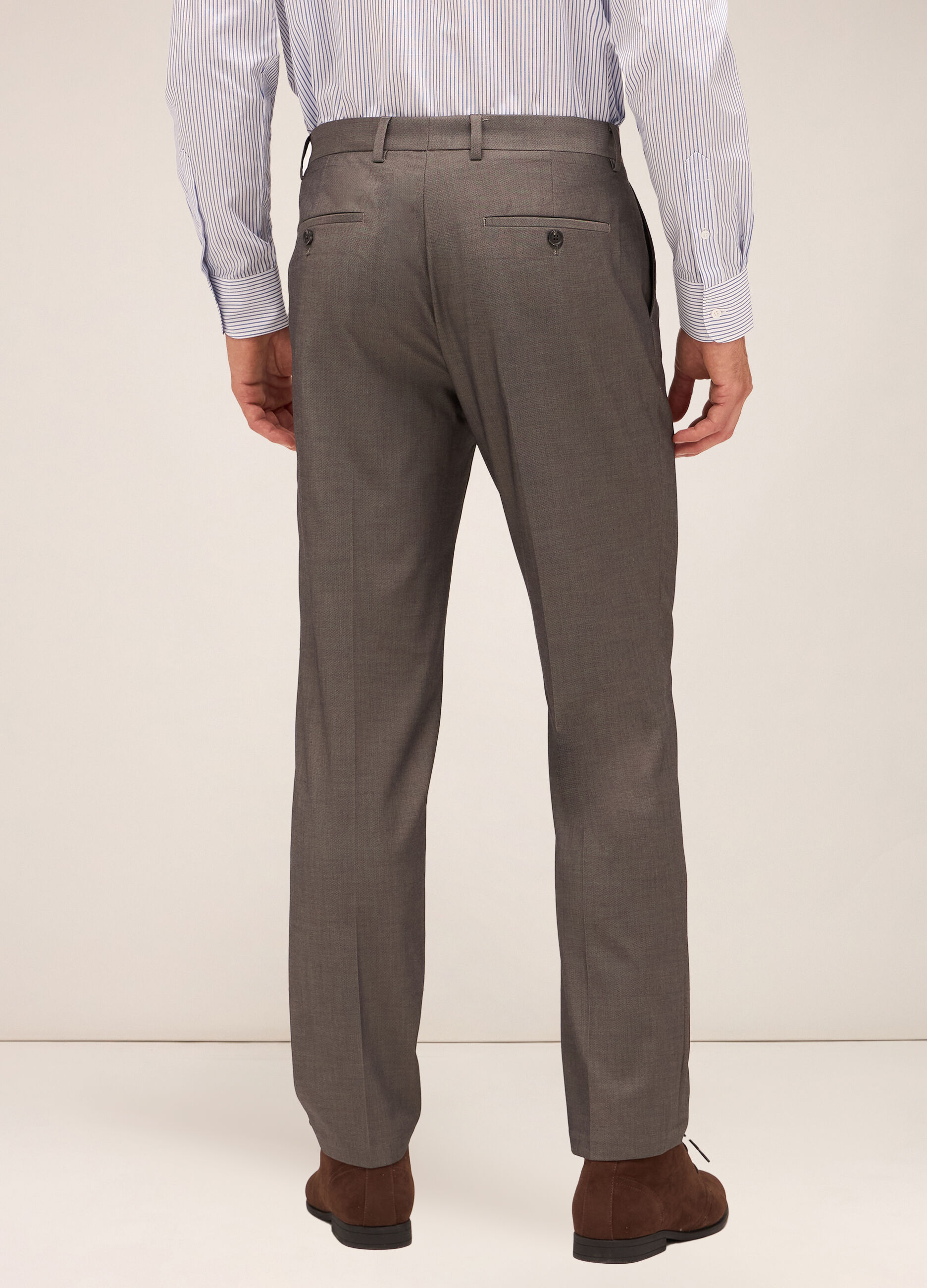 Pantalone slim fit in tessuto stretch uomo_1