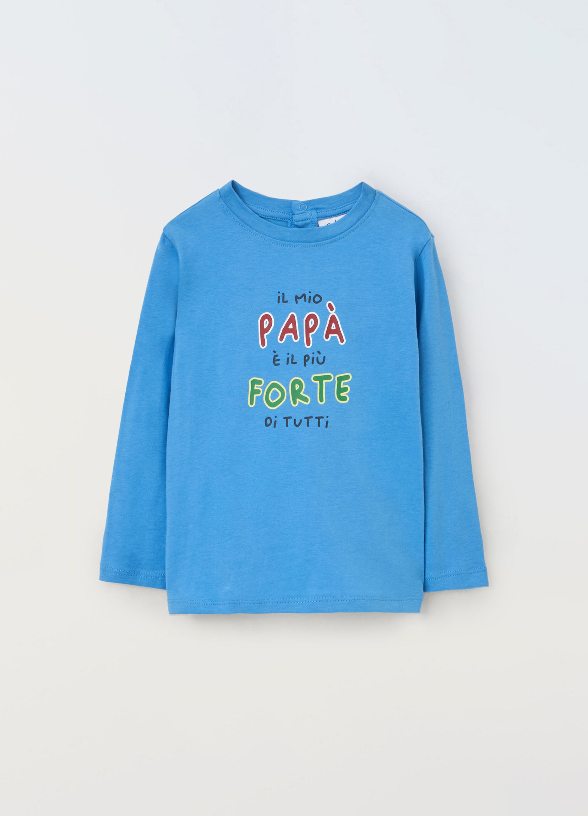 T-shirt in puro cotone a maniche lunghe neonato_0