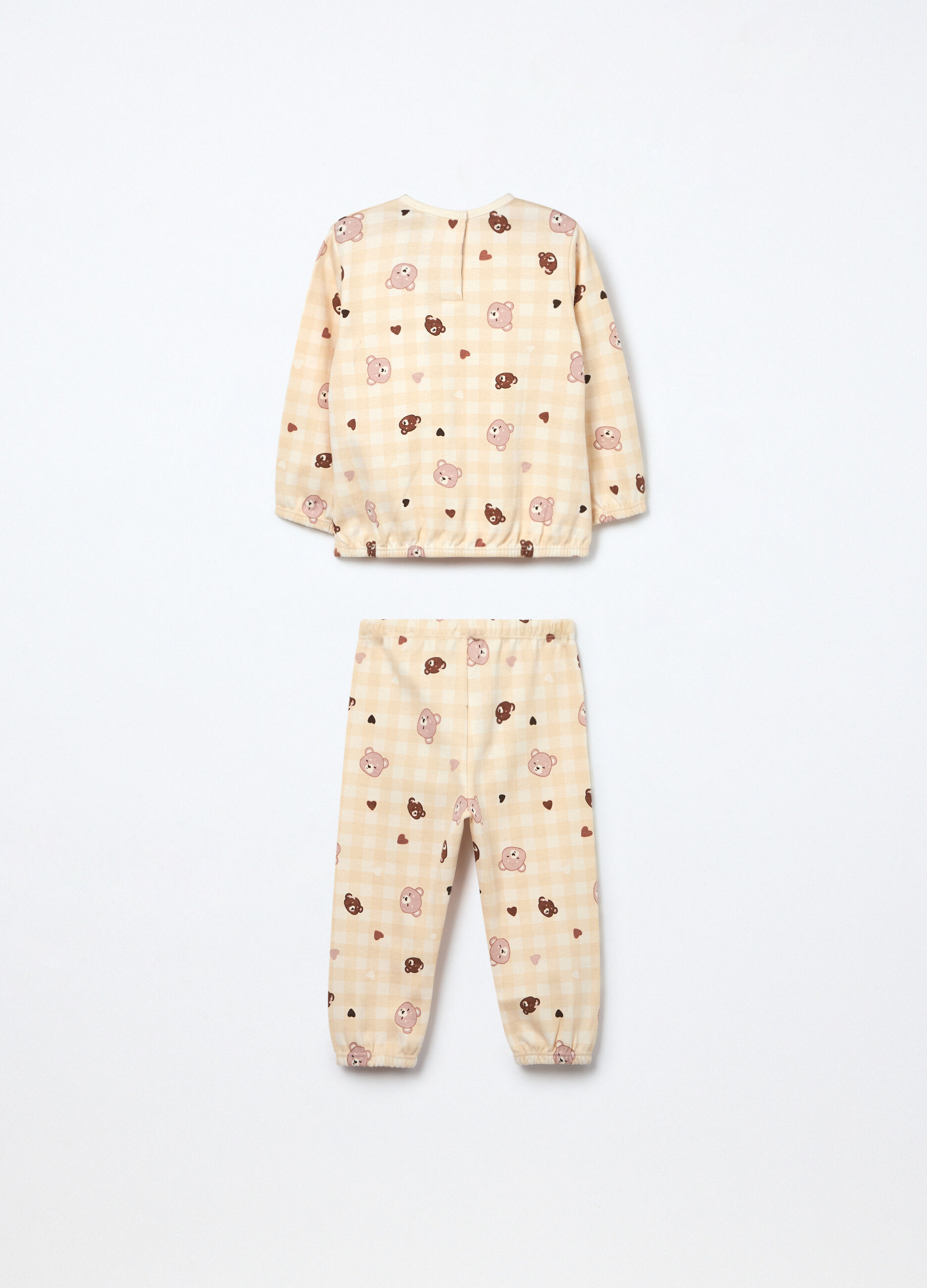 Set pigiama in interlock di puro cotone neonata_1