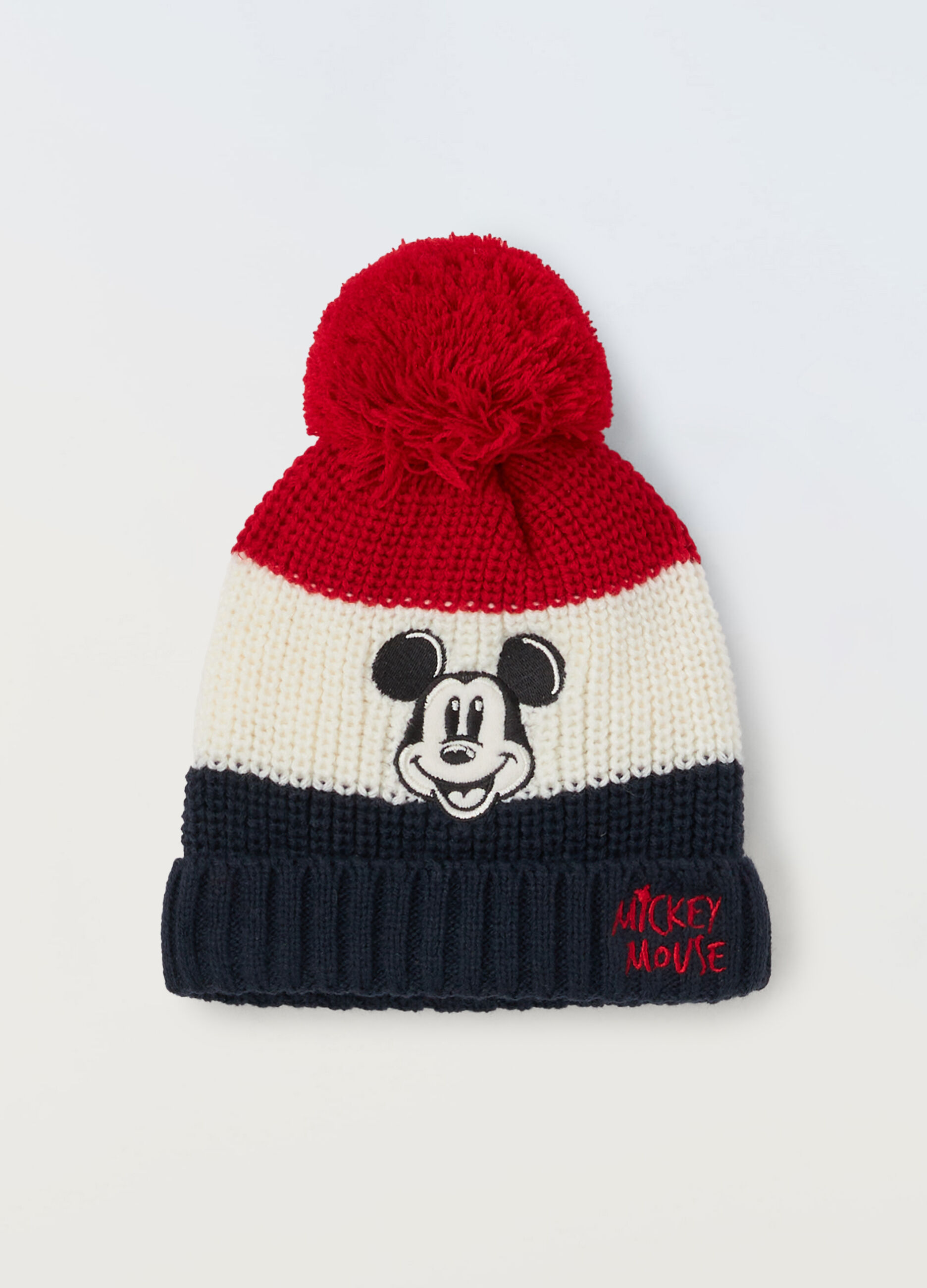 Berretto tricot a righe multicolor neonata_0