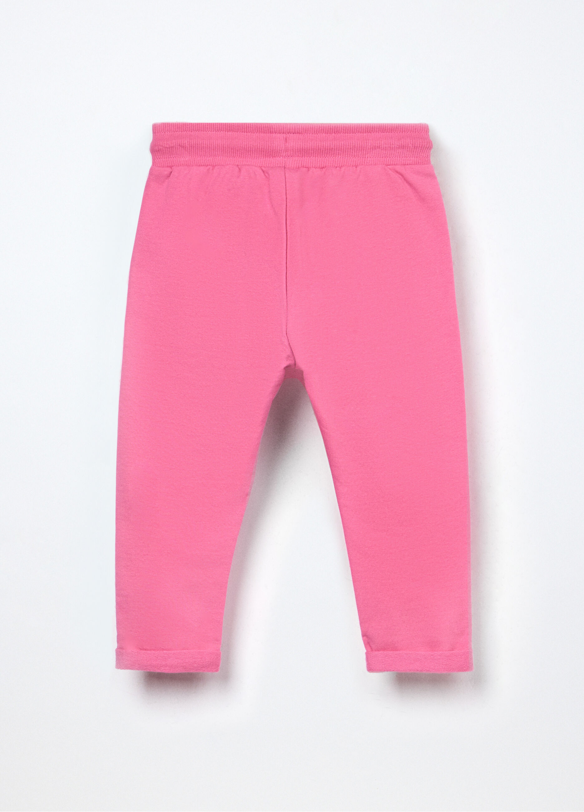 Jogger in french terry di cotone stretch neonata_1