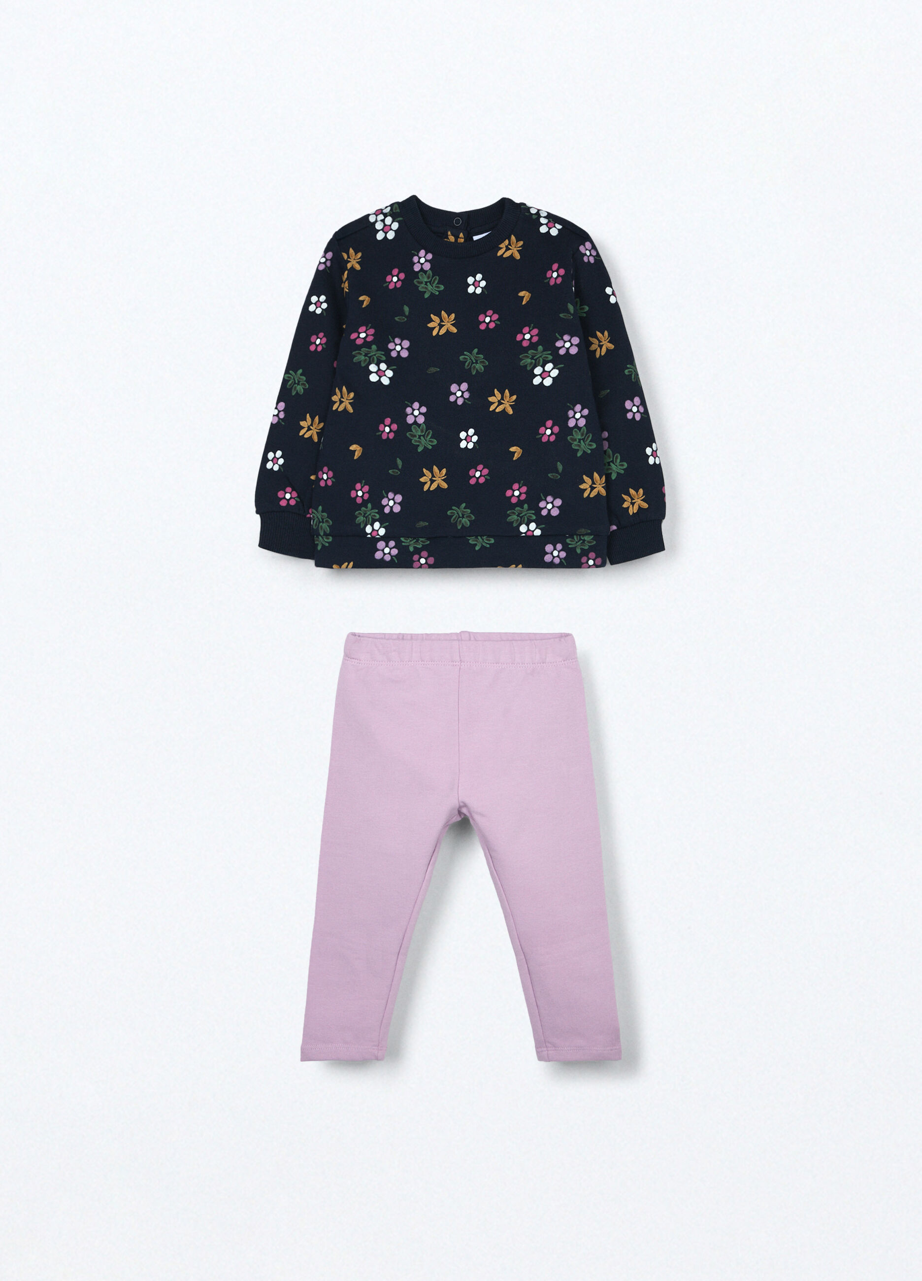 Jogging set in puro cotone fleece neonata_0