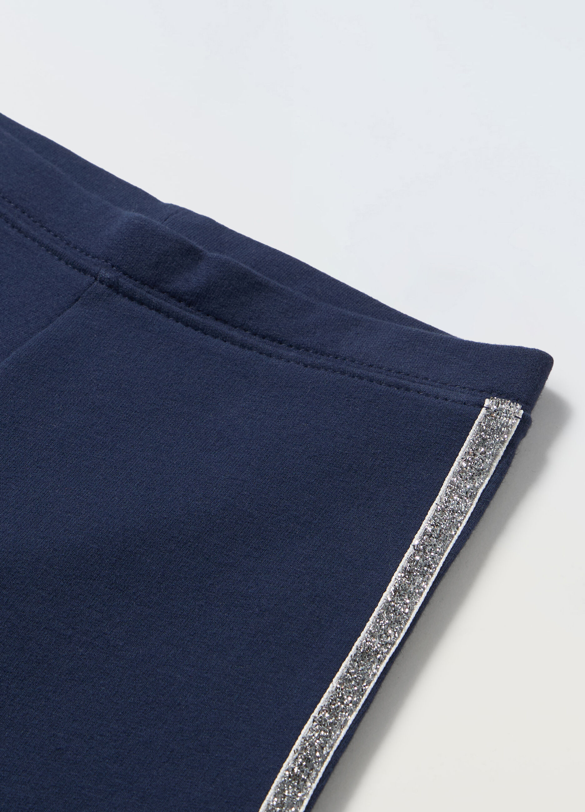 Leggings in french terry stretch con glitter neonata_1