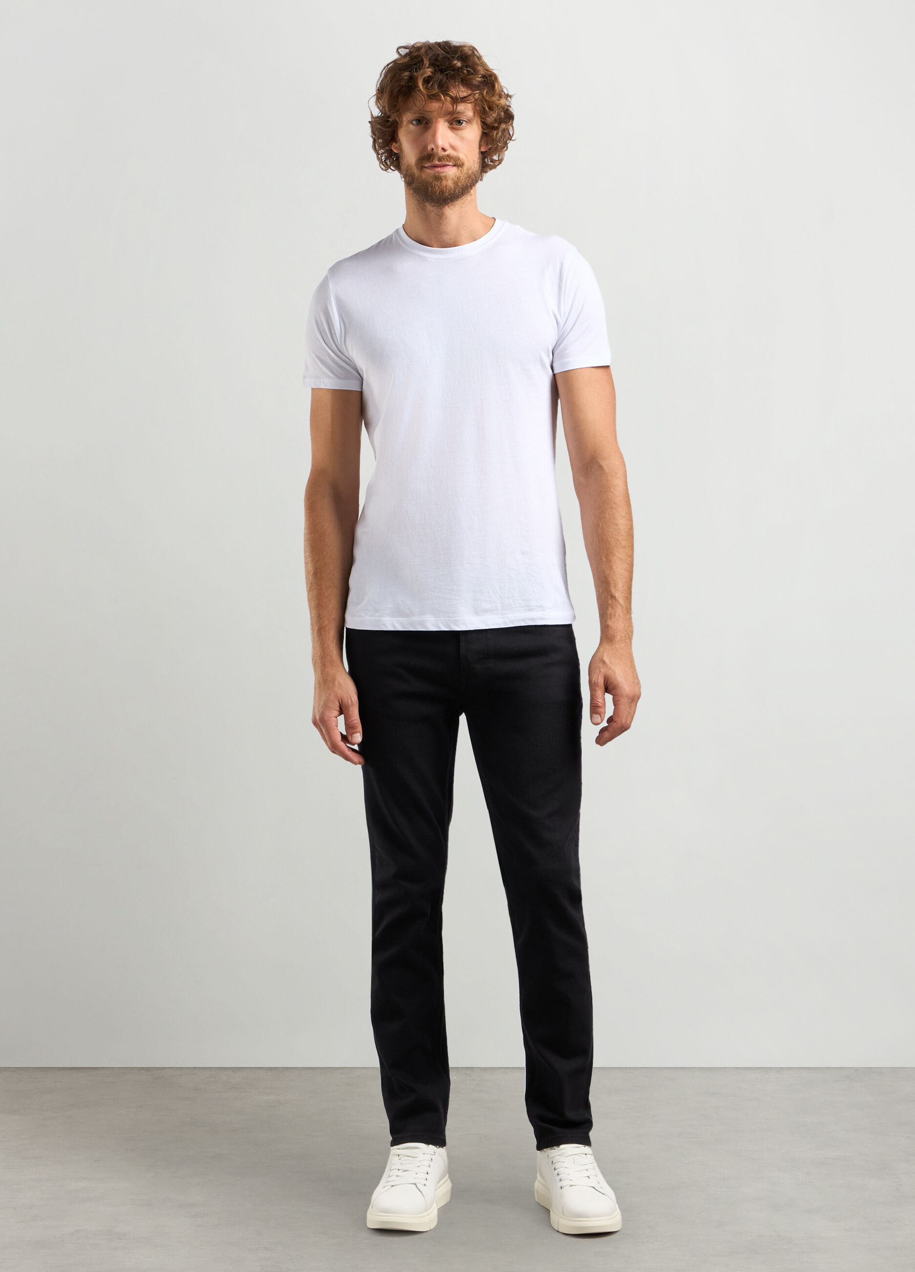 Jeans skinny fit in cotone stretch uomo_0