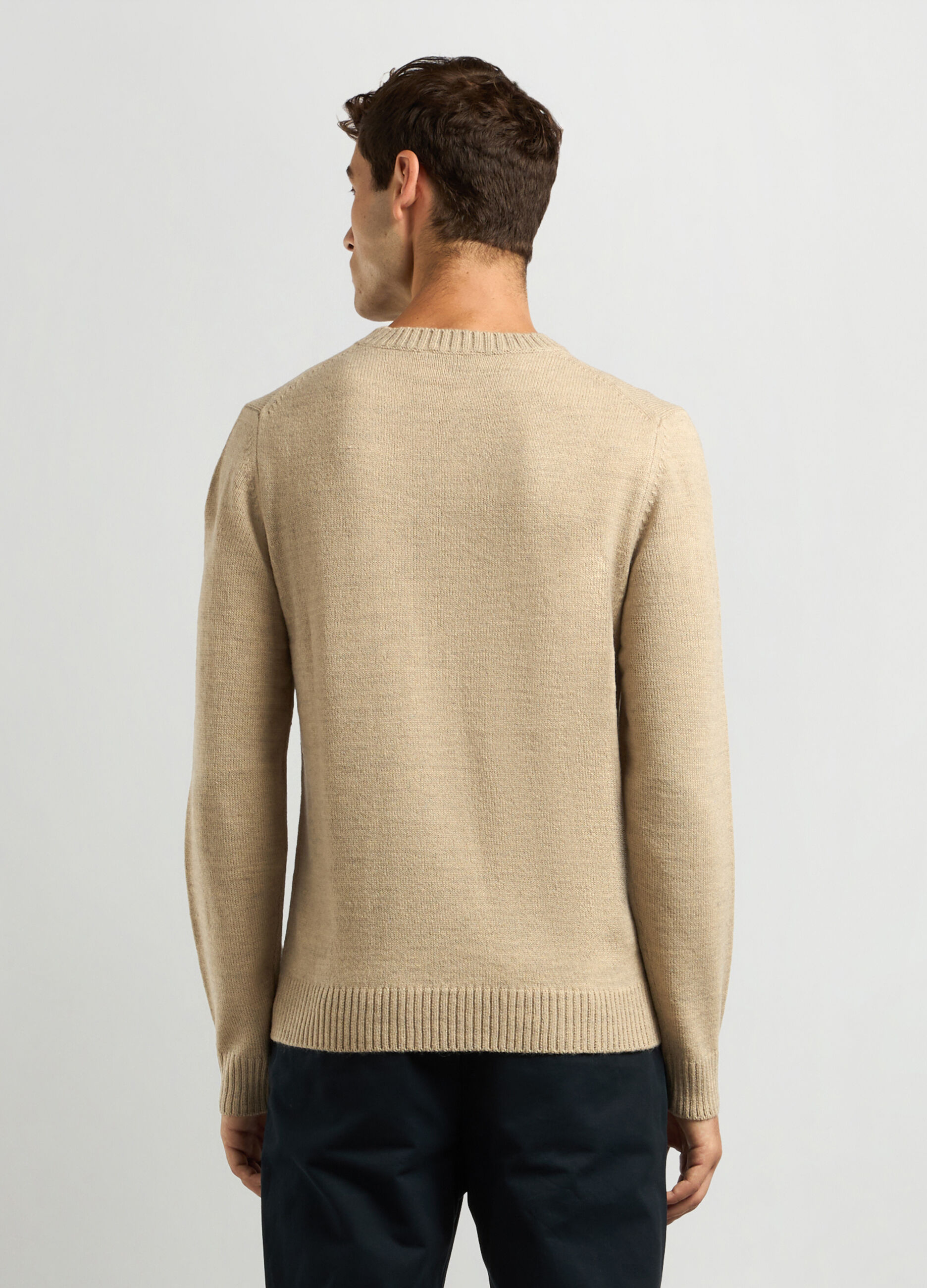 Maglione girocollo maglia rasata uomo_1