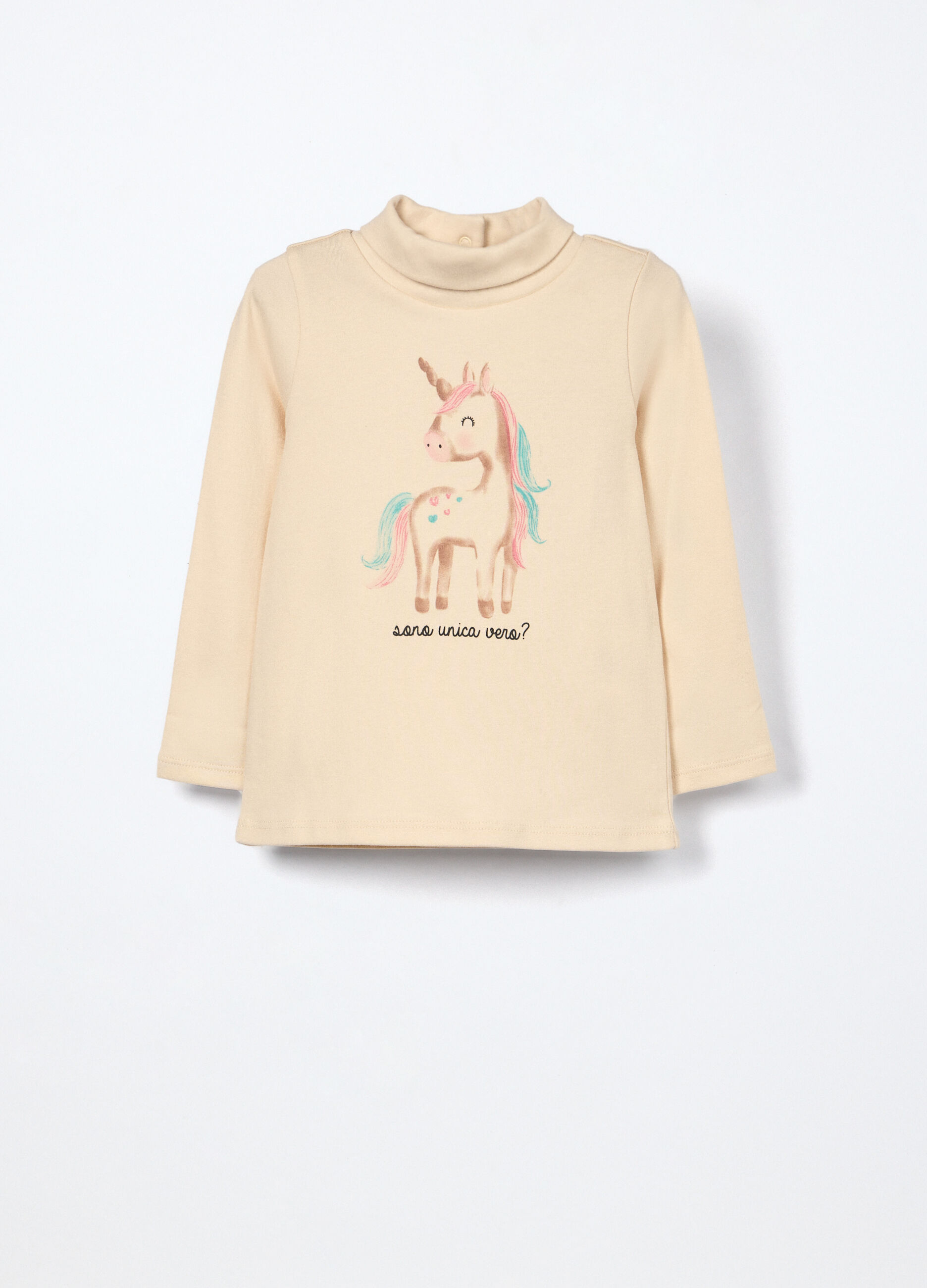 T-shirt in interlock di puro cotone neonata_0