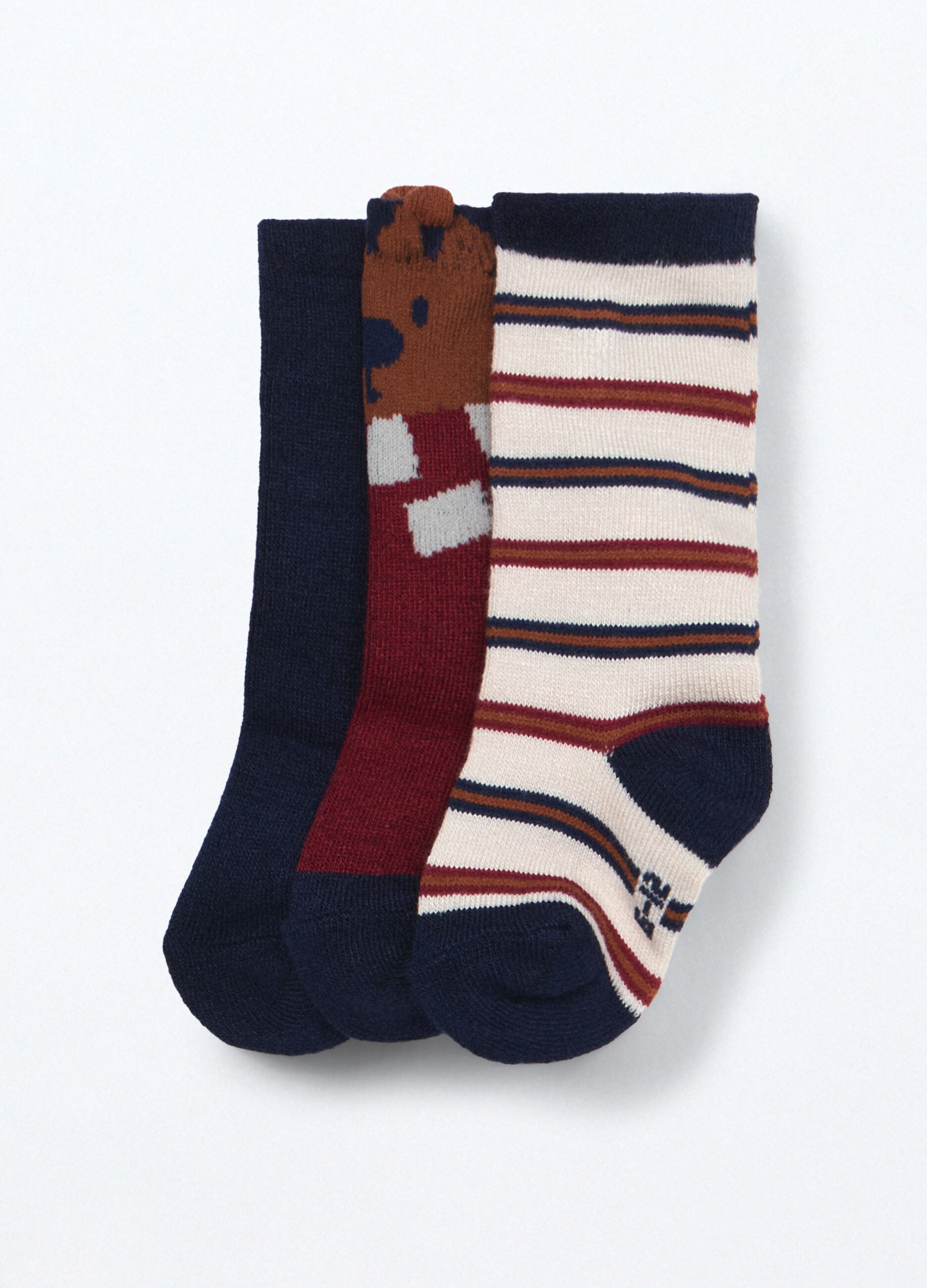 Pack 3 calze lunghe in viscosa di bamboo stretch neonato_0