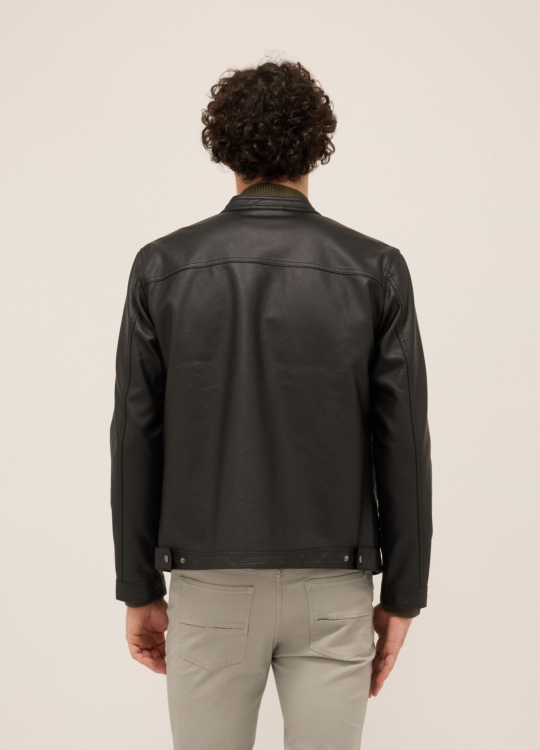 Giacca biker in ECOpelle uomo_1