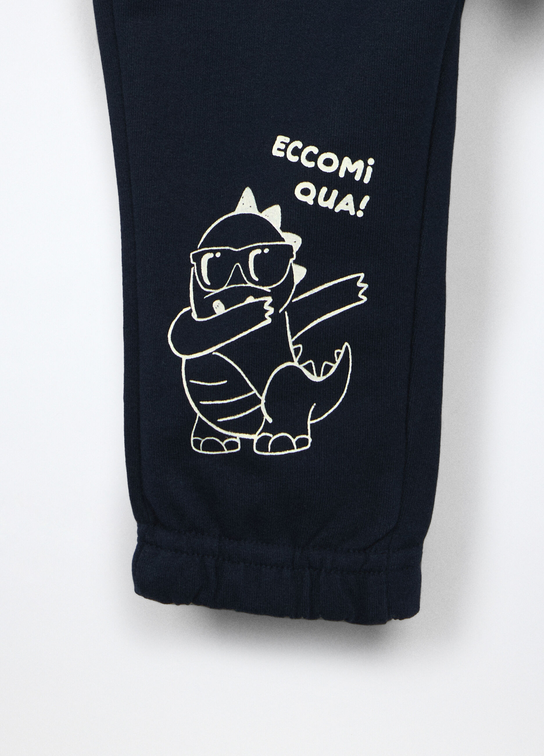 Jogging set in french terry di puro cotone neonato_3