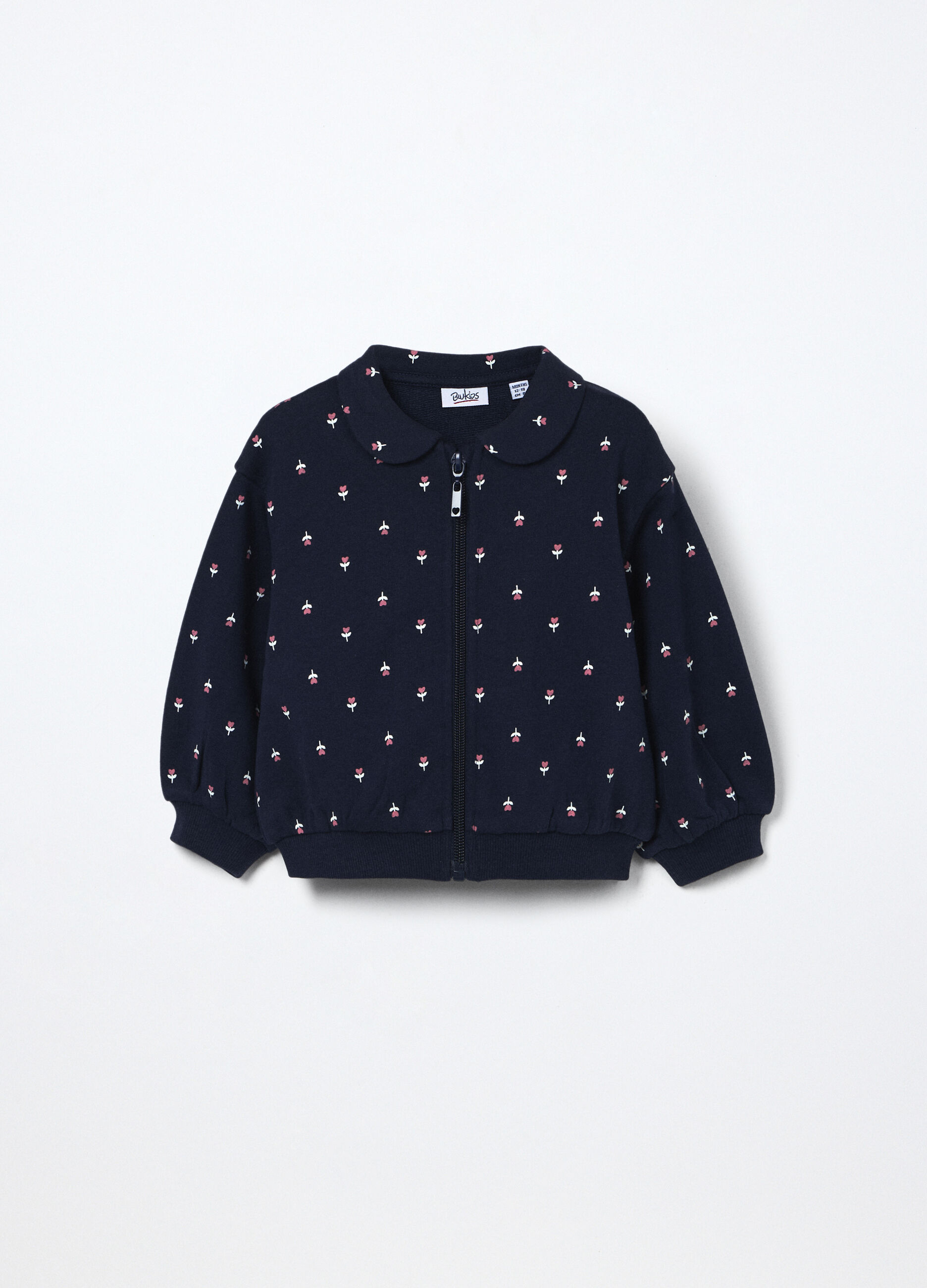 Felpa in french terry di puro cotone neonata_0