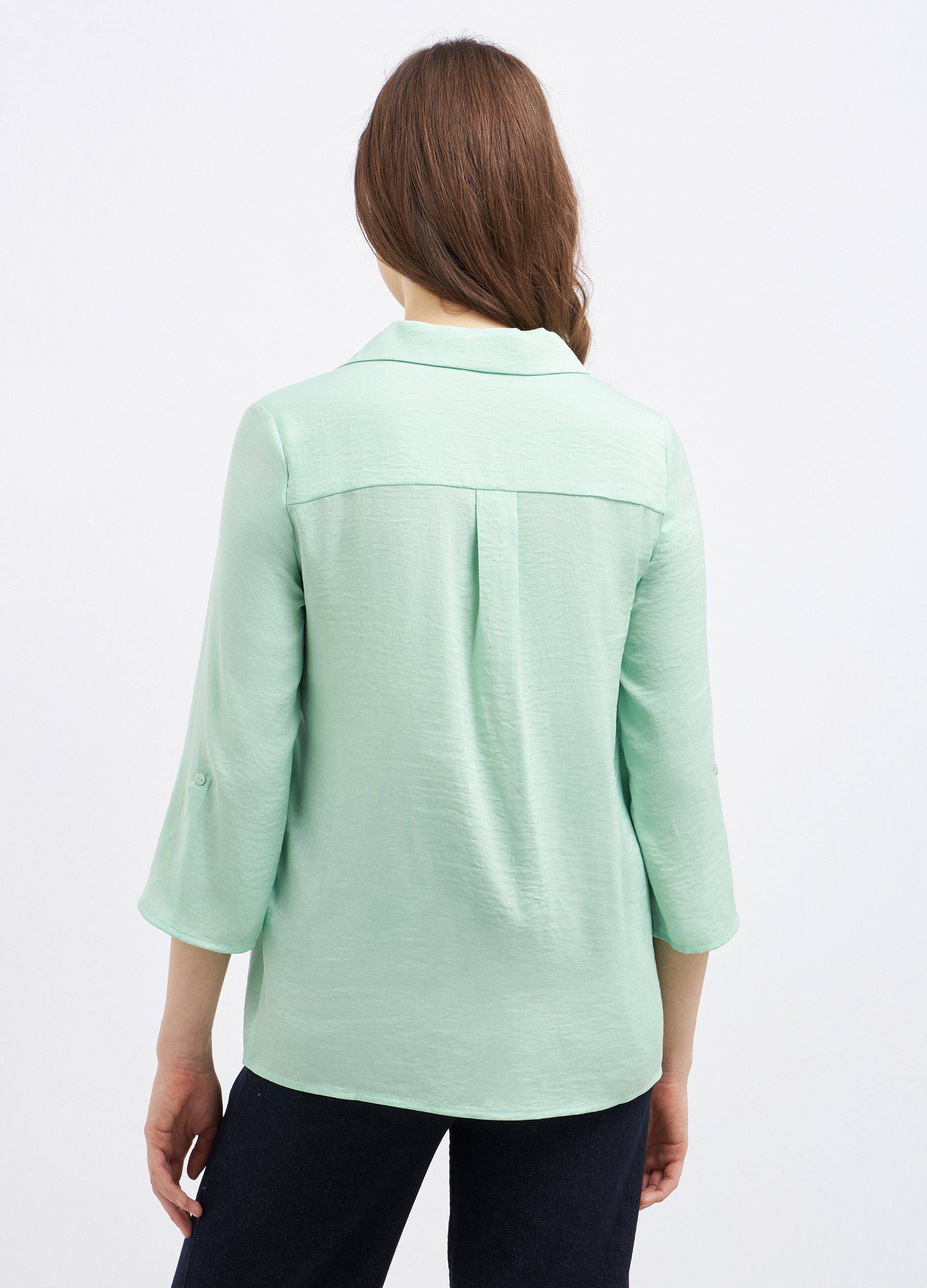 Blusa con scollo a V donna_1