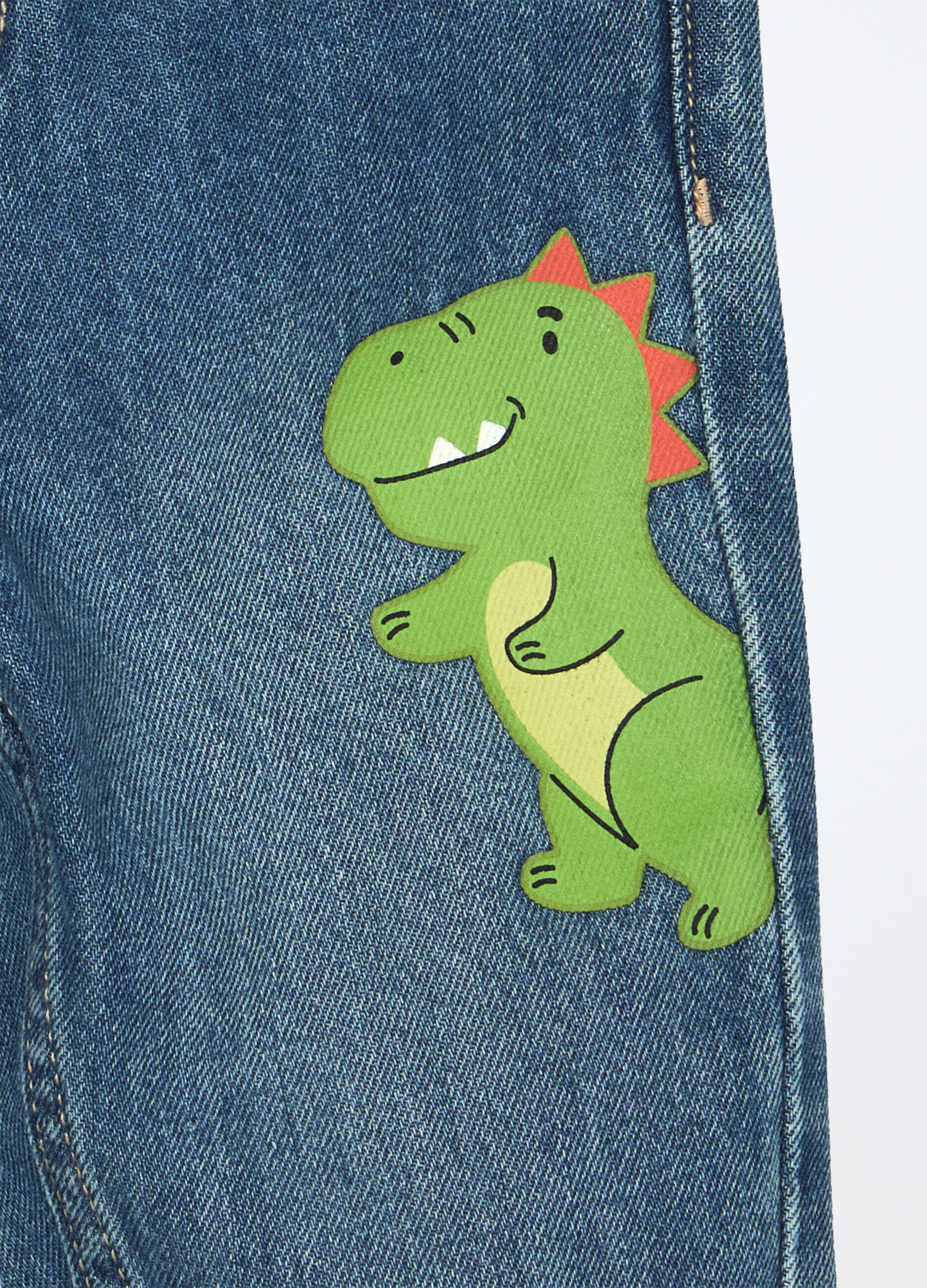 Pantaloni in denim misto cotone neonato_2