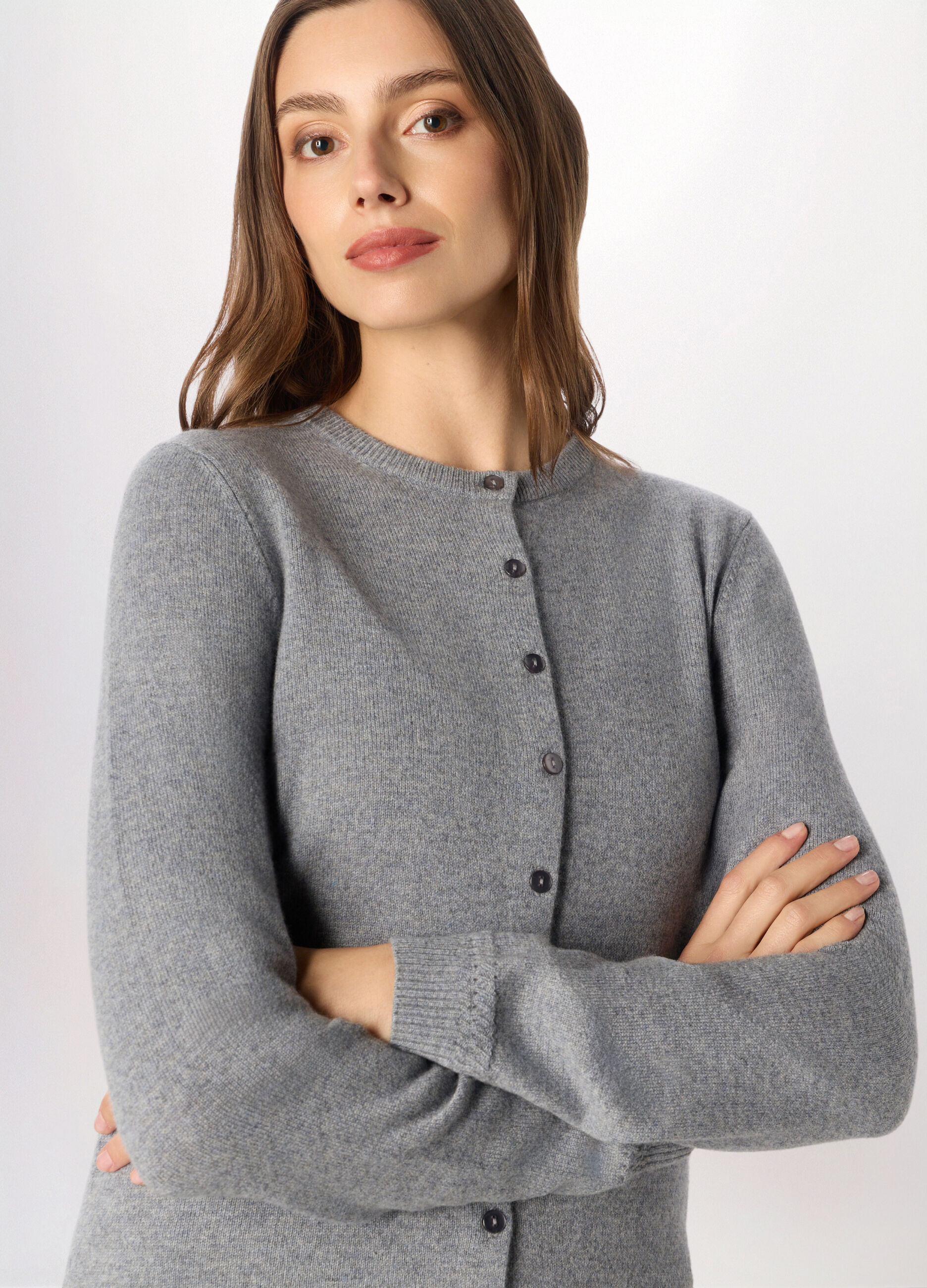 Cardigan in puro cashmere donna_2