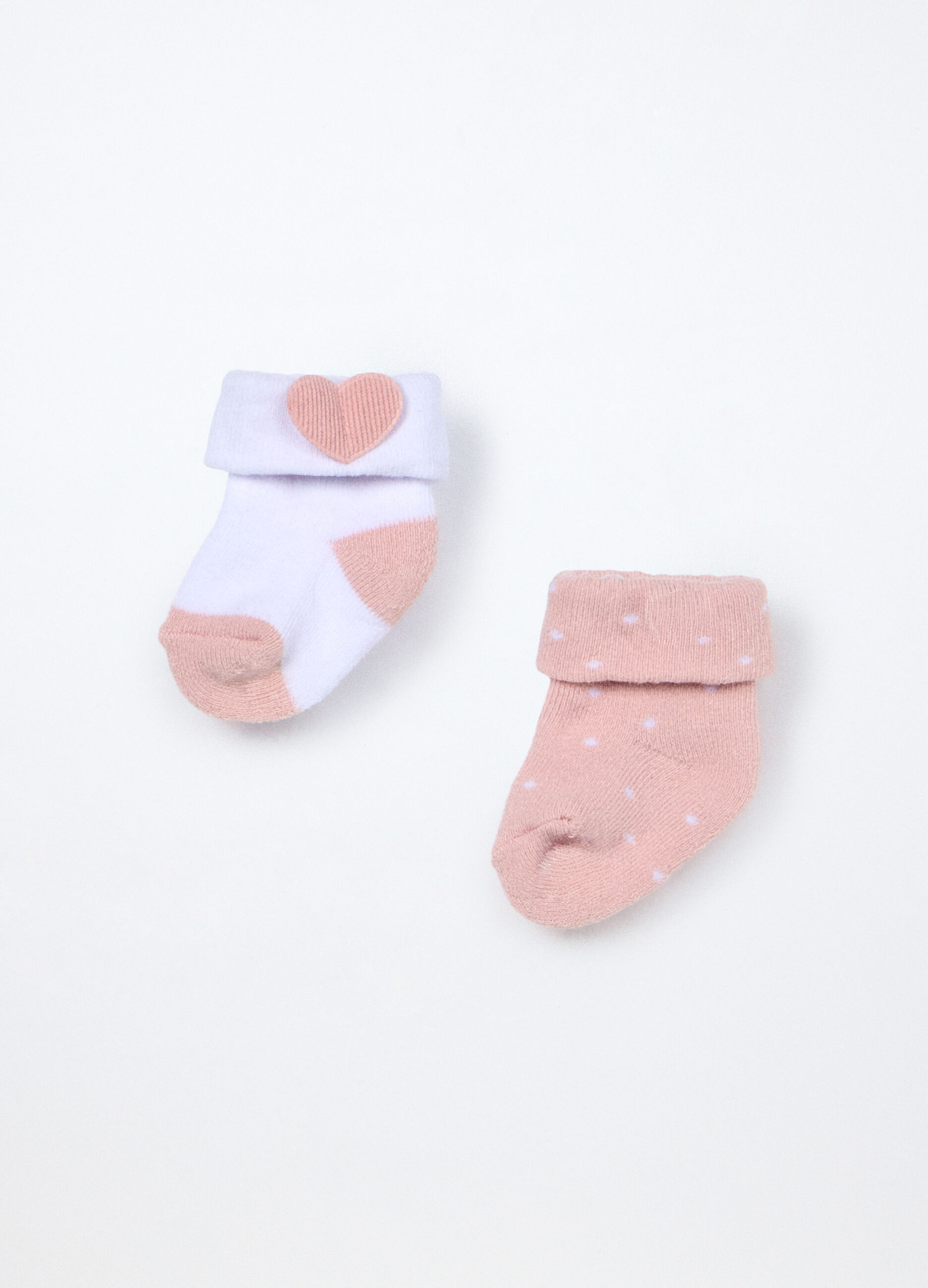 Pack 2 calze corte in misto cotone neonata_1