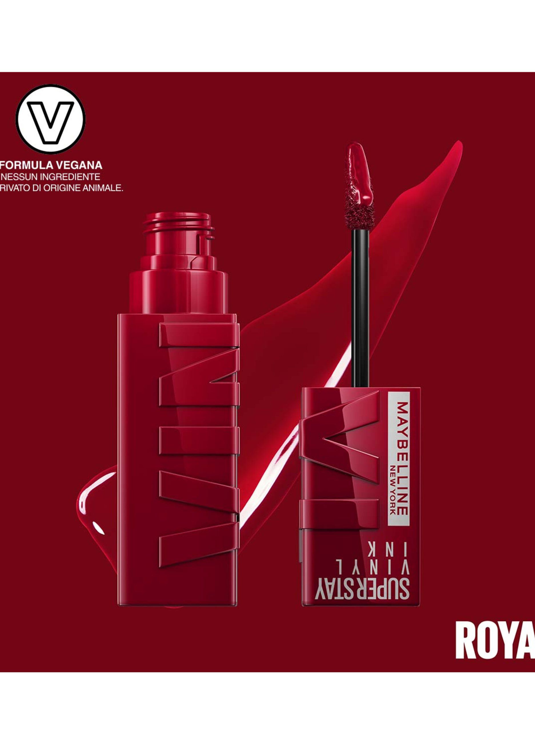Rossetto a lunga tenuta effetto vinilico superstay vinyl ink  55 royal._3