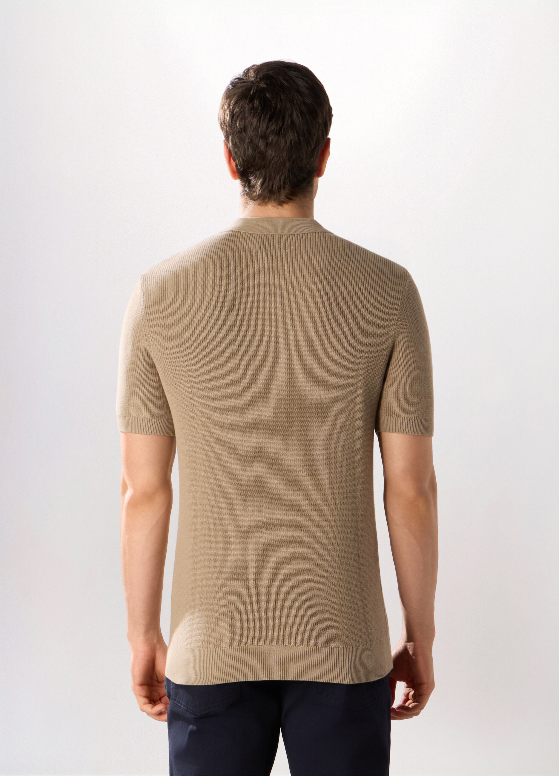 Polo in maglia a maniche corte uomo_1