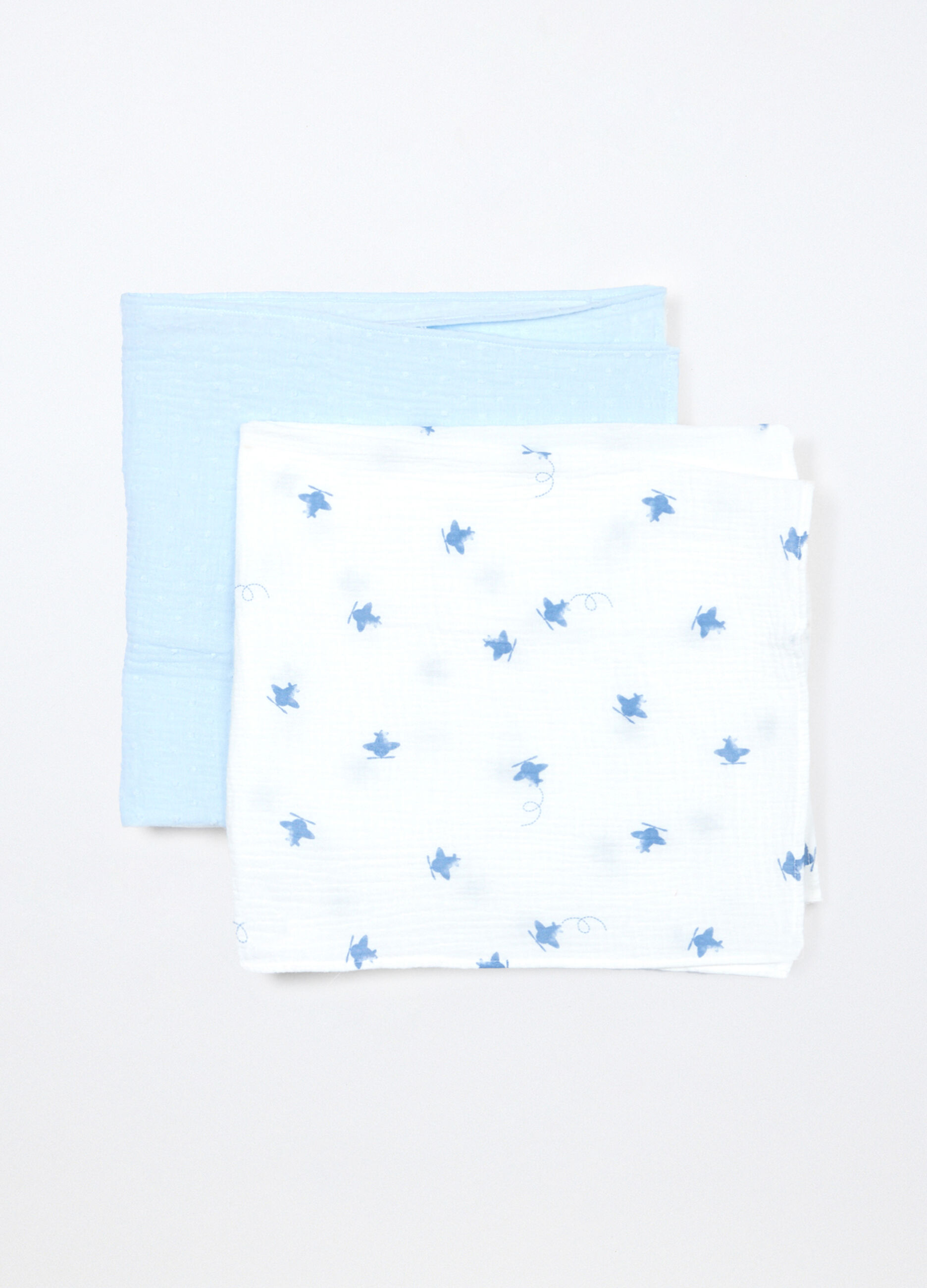 Pack 2 mussole in puro cotone neonato_1