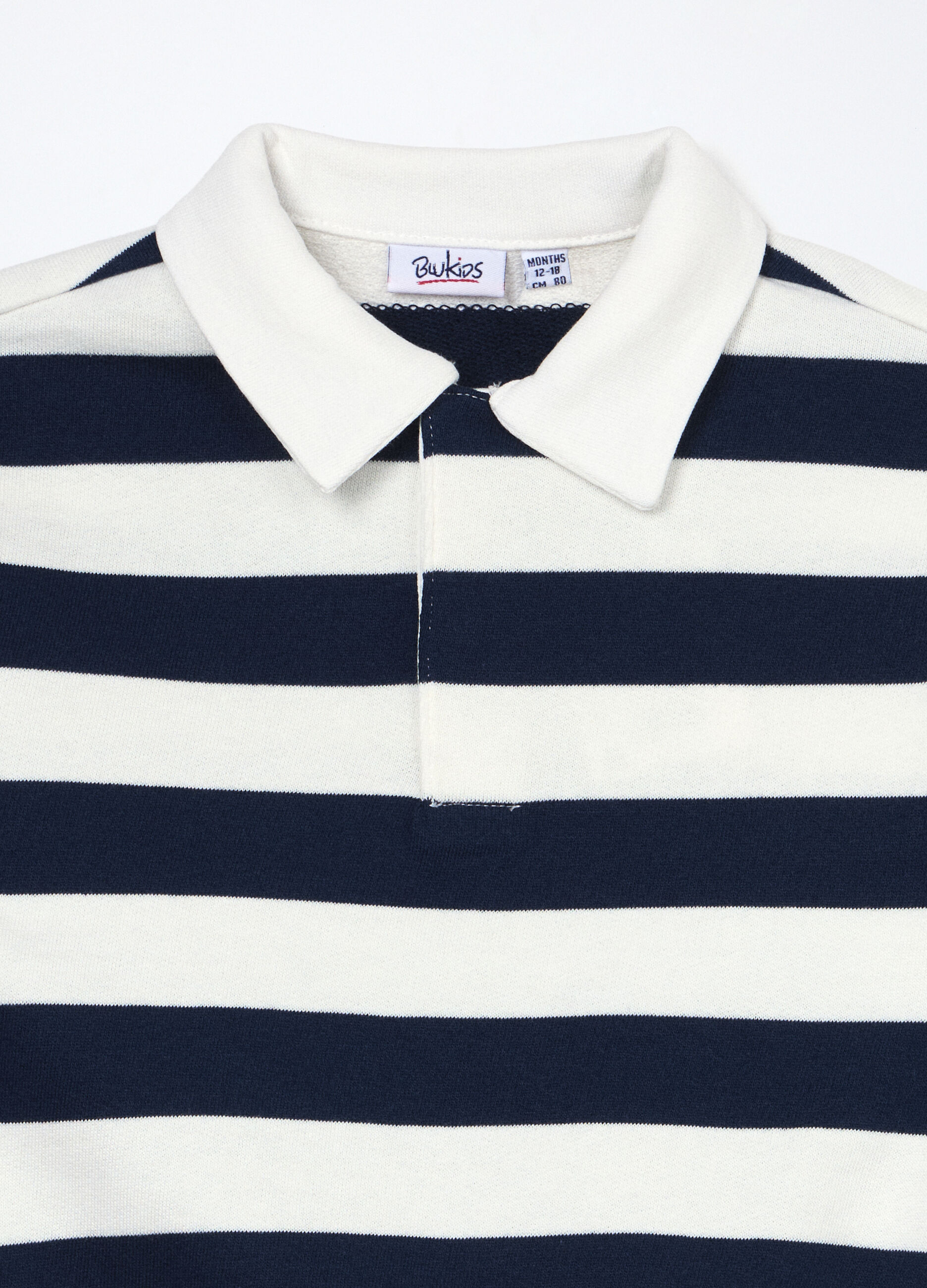 Polo in french terry di puro cotone neonato_2