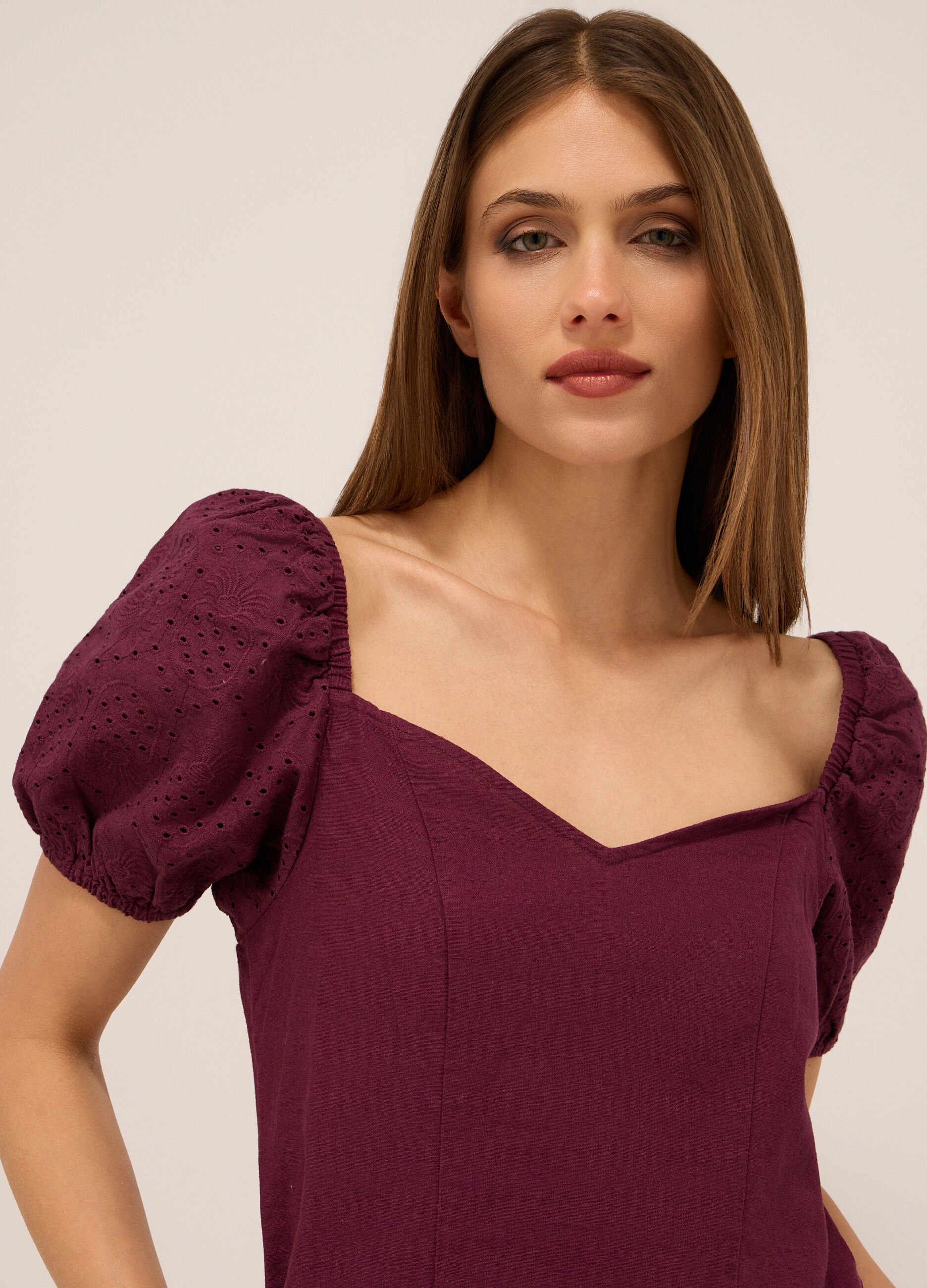 Blusa misto lino donna_2