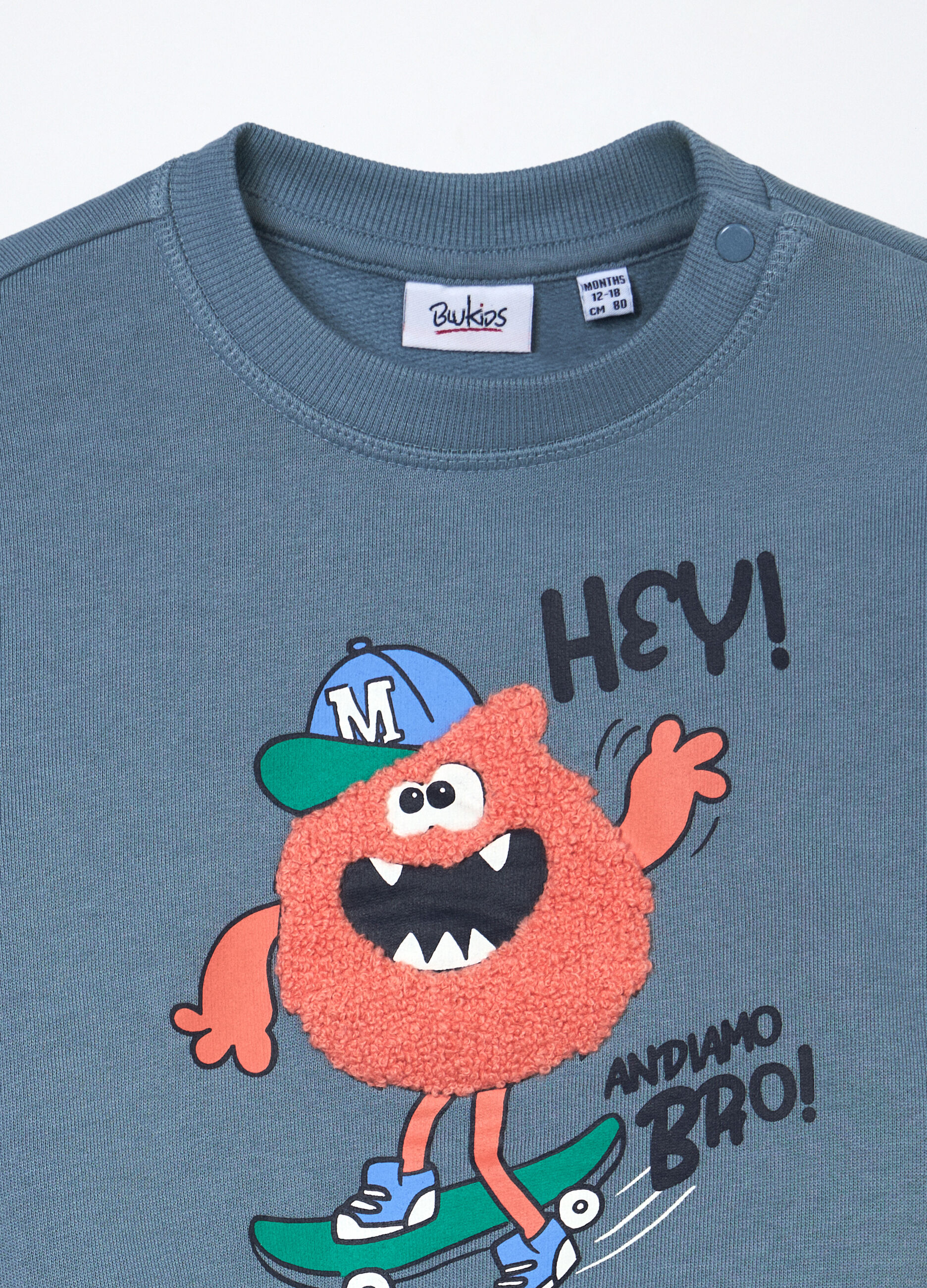 Felpa in french terry di puro cotone neonato_2