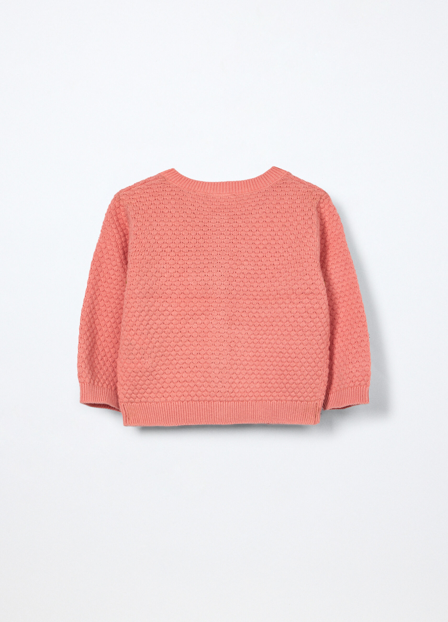 Cardigan tricot in puro cotone neonata_1
