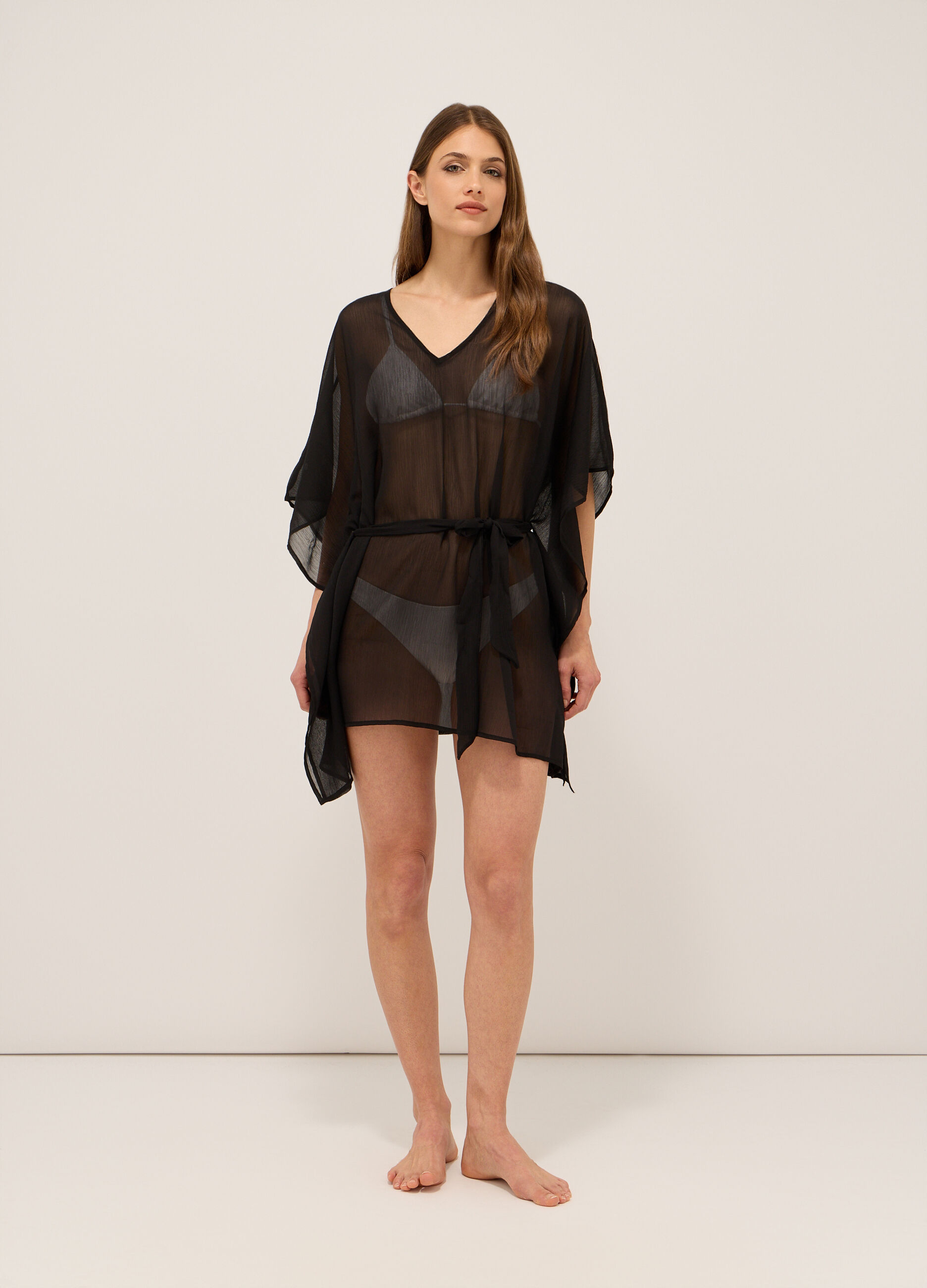 Copricostume in chiffon donna_0