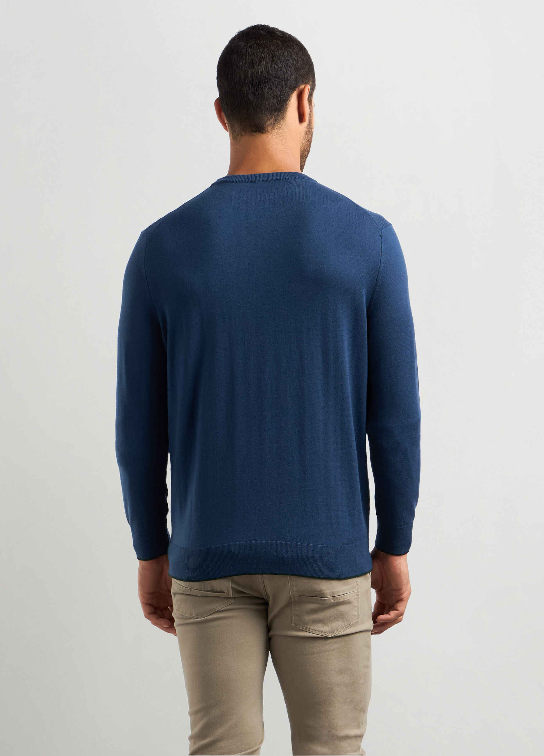 Maglione girocollo misto cotone uomo_1