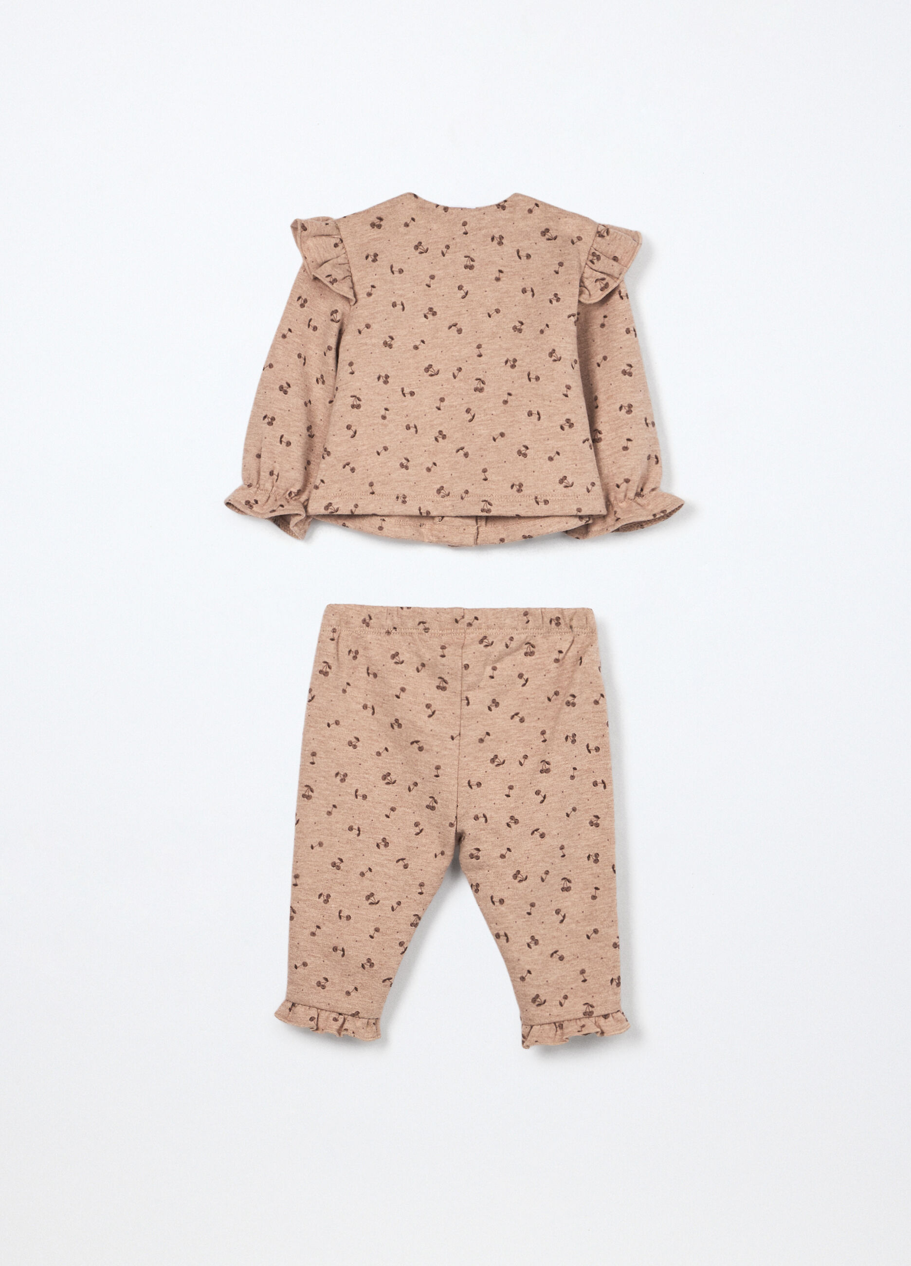 Jogging set in misto cotone fleece neonata_1