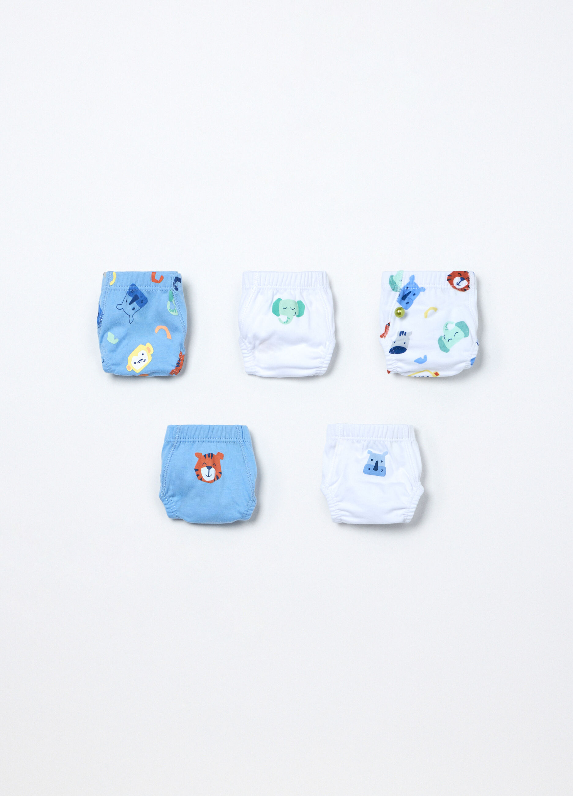 Pack 5 slip in jersey di puro cotone neonato_0