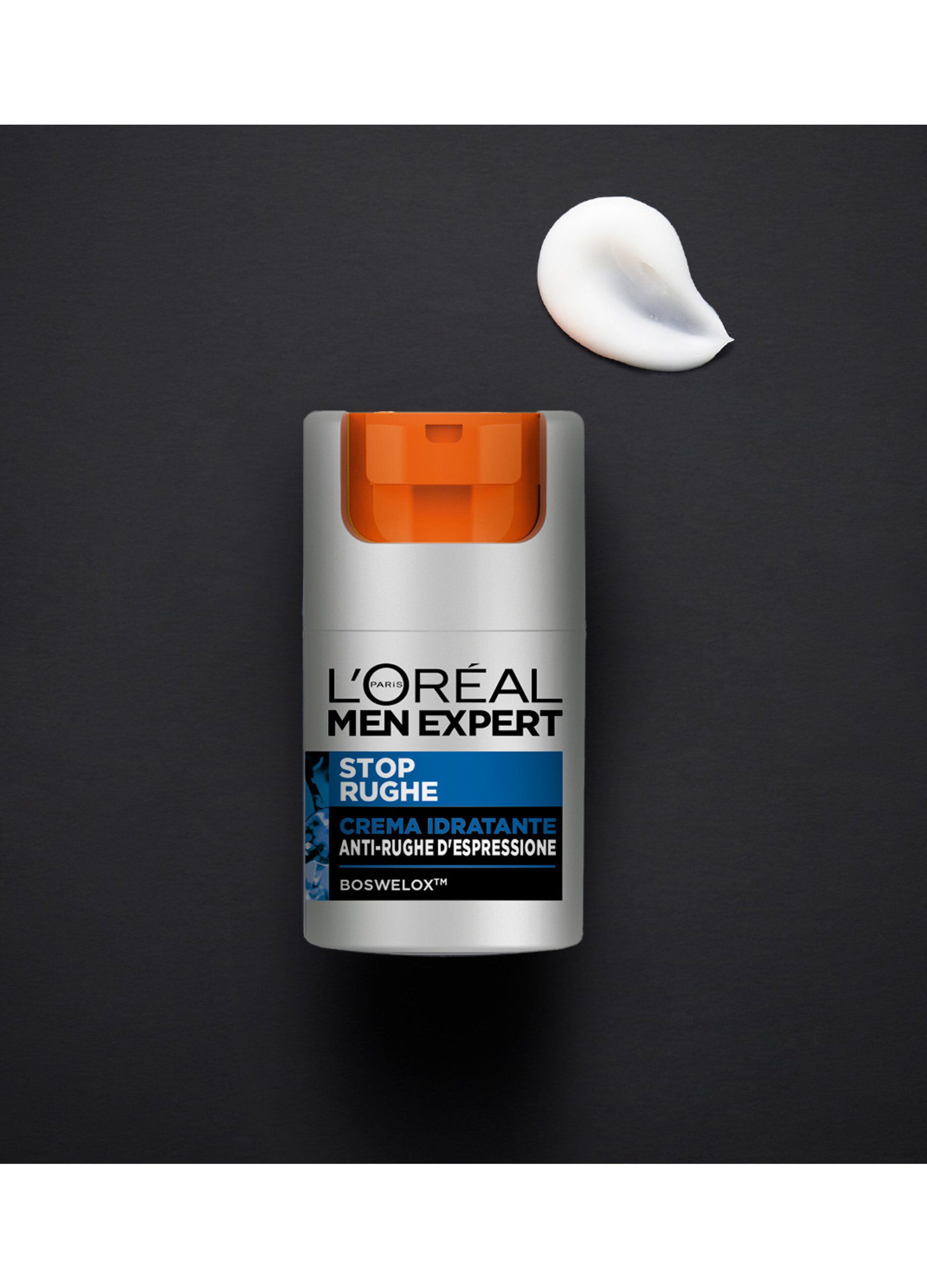 L'Oréal Paris Men Expert Stop Rughe, Crema Idratante Anti-Rughe d'Espressione, Con Boswelox, 50 ml._1