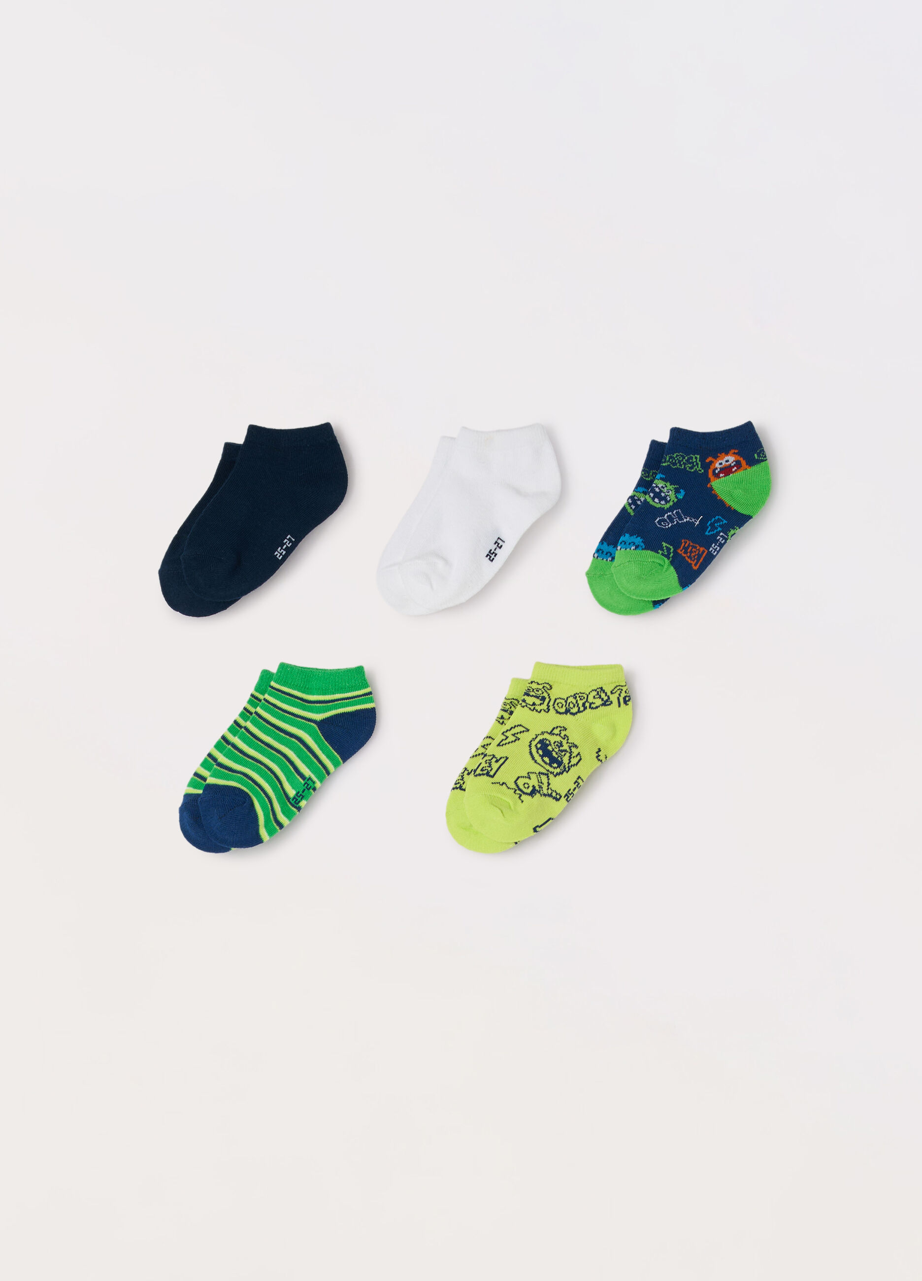 Pack 5 calzini corti misto cotone _0