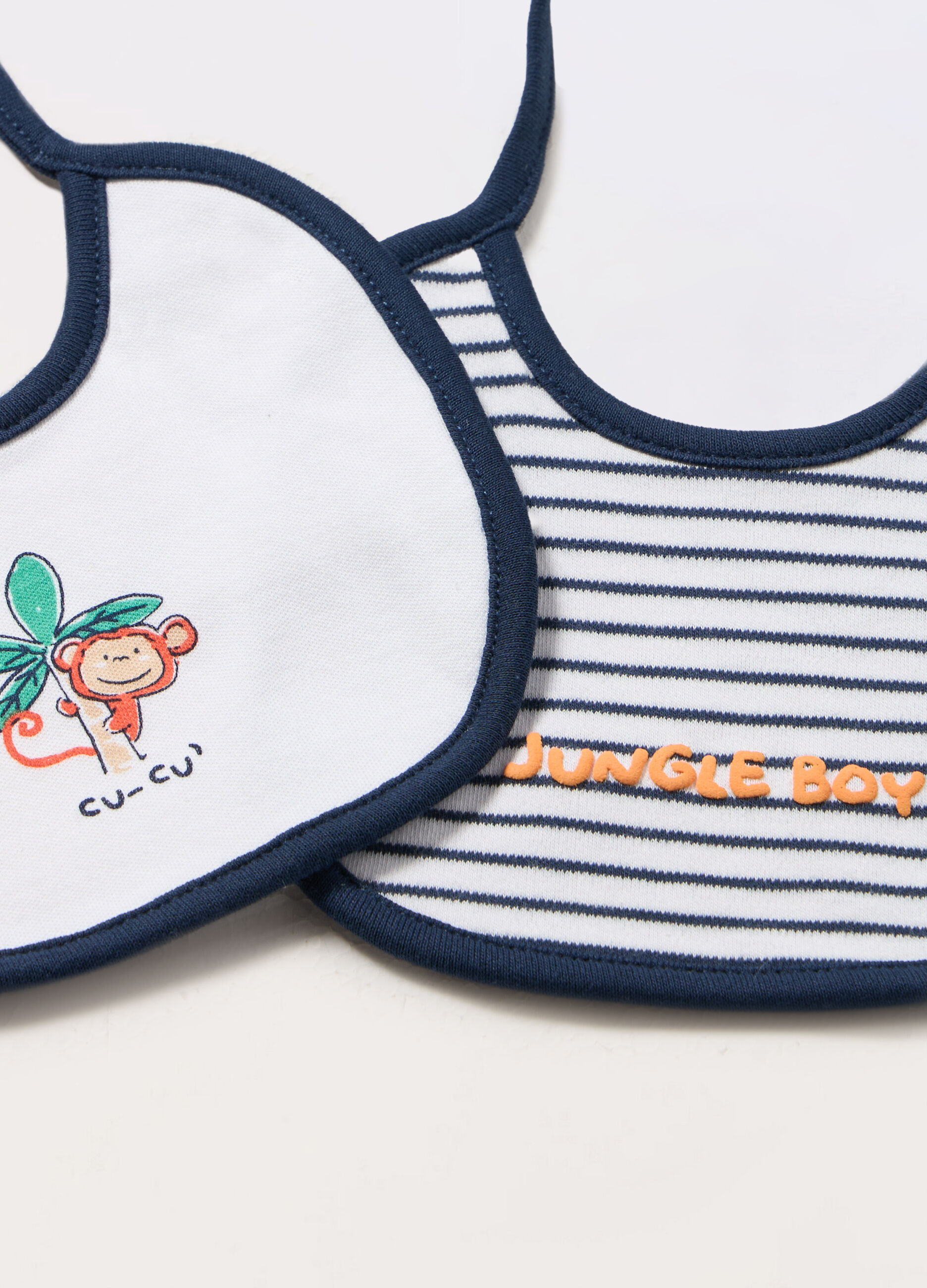 Pack 2 bavaglini in interlock di puro cotone neonato_1