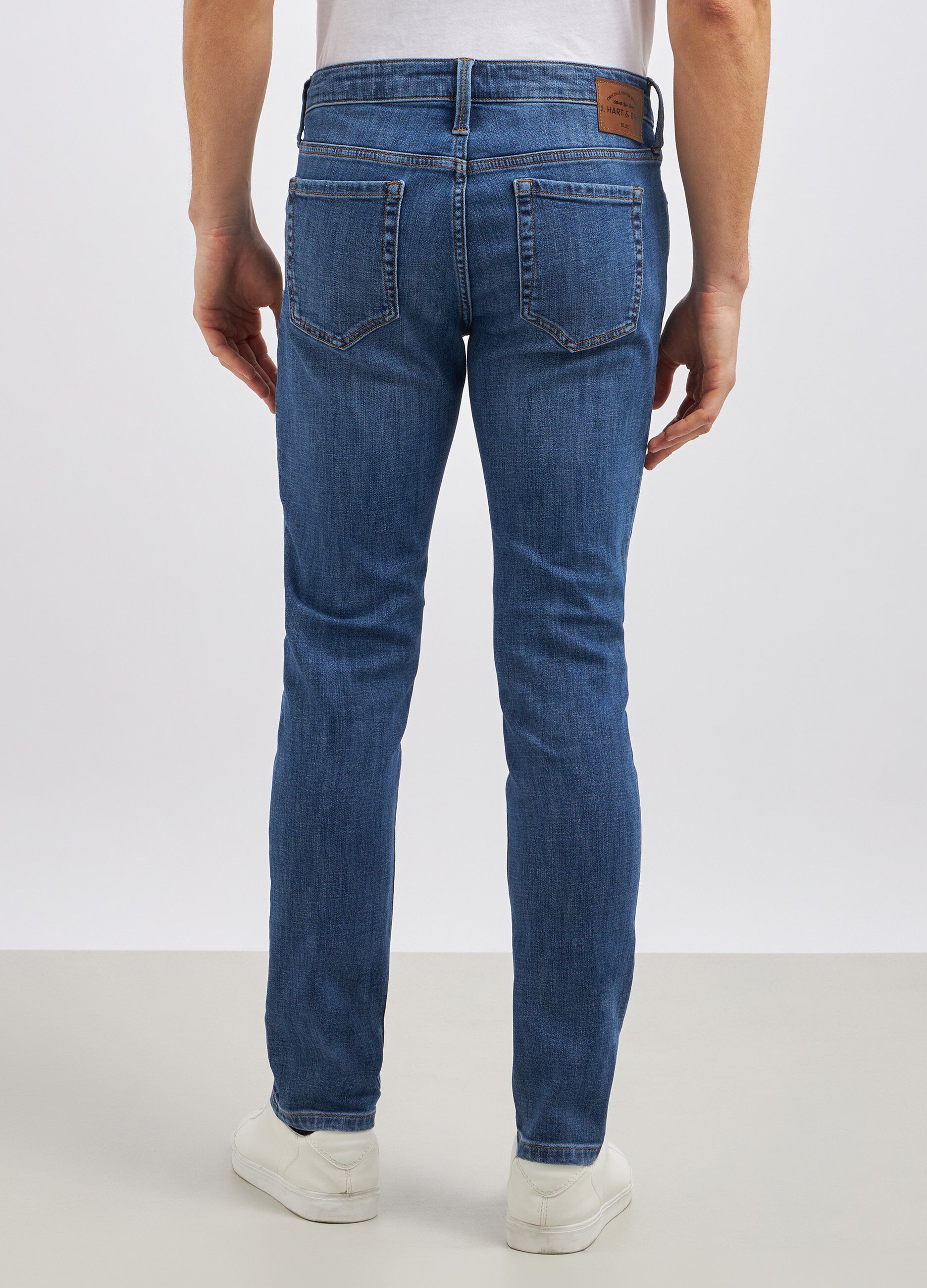 Pantaloni slim fit in denim uomo_2