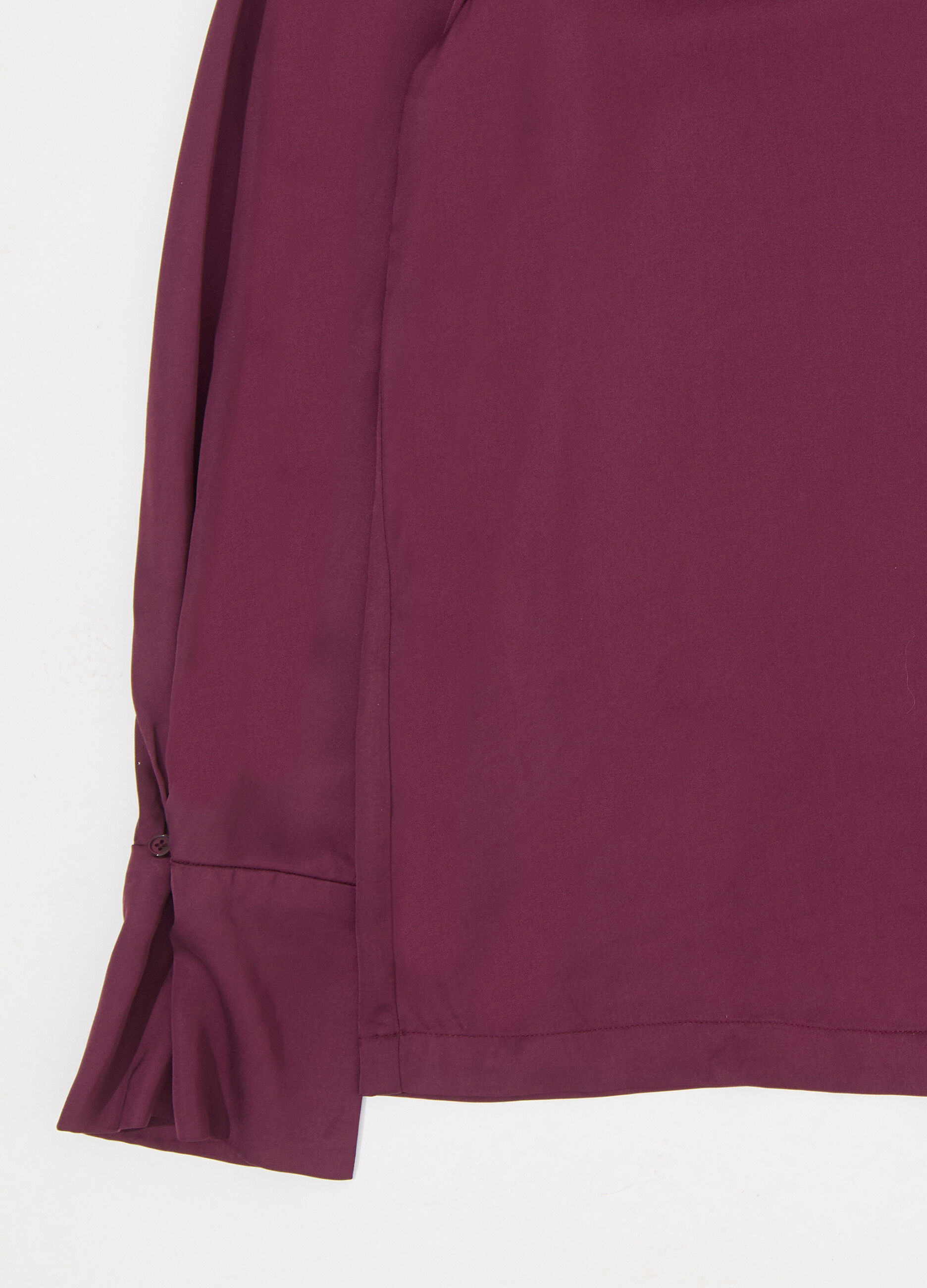 Blusa in viscosa crêpe con maniche a sbuffo donna_6